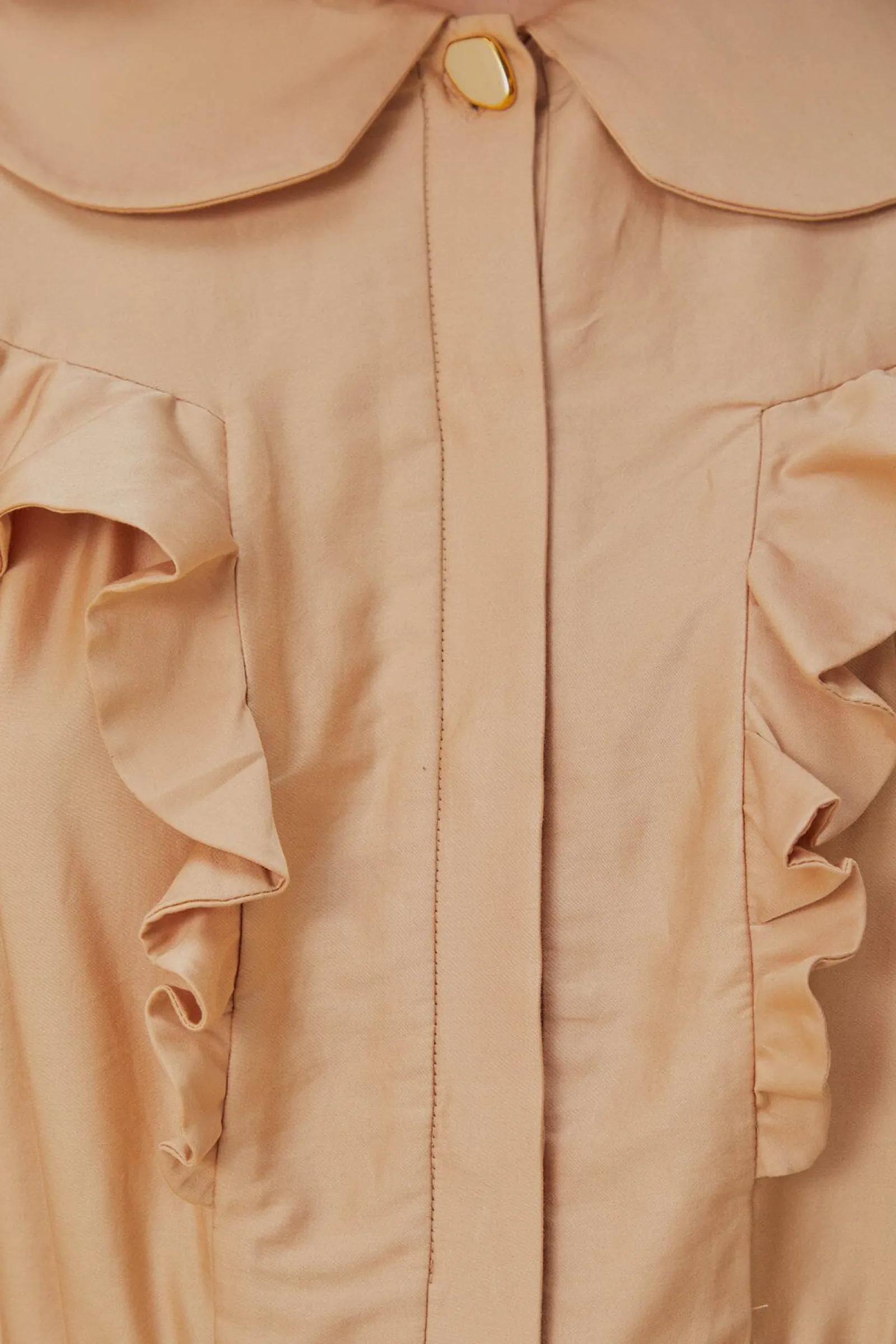 BEIGE SHORT SLEEVE MINI DRESS