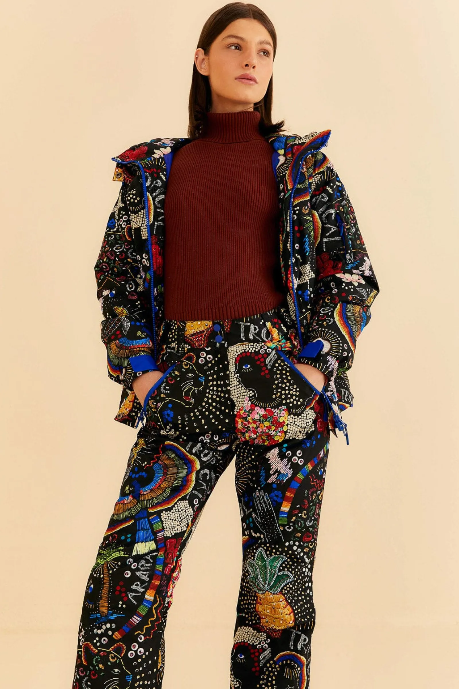  BLACK BOROGODO SKI PANTS