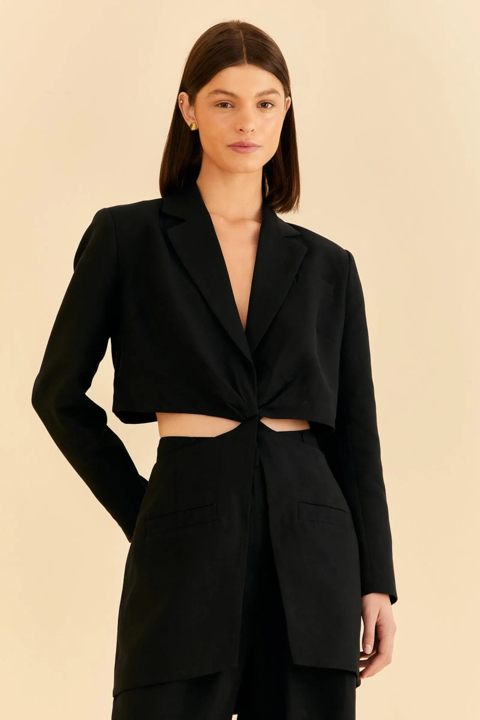  BLACK CUT OUT BLAZER