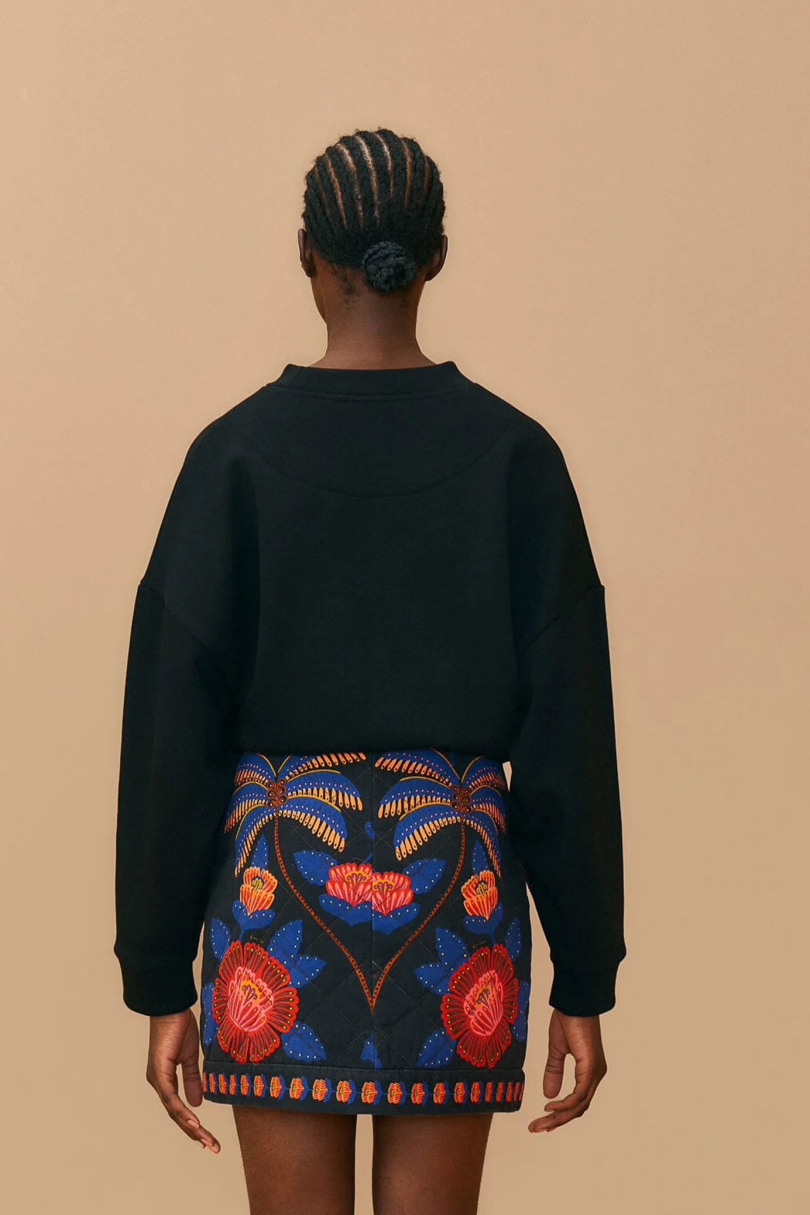 BLACK LIVING BLOOM MINI SKIRT