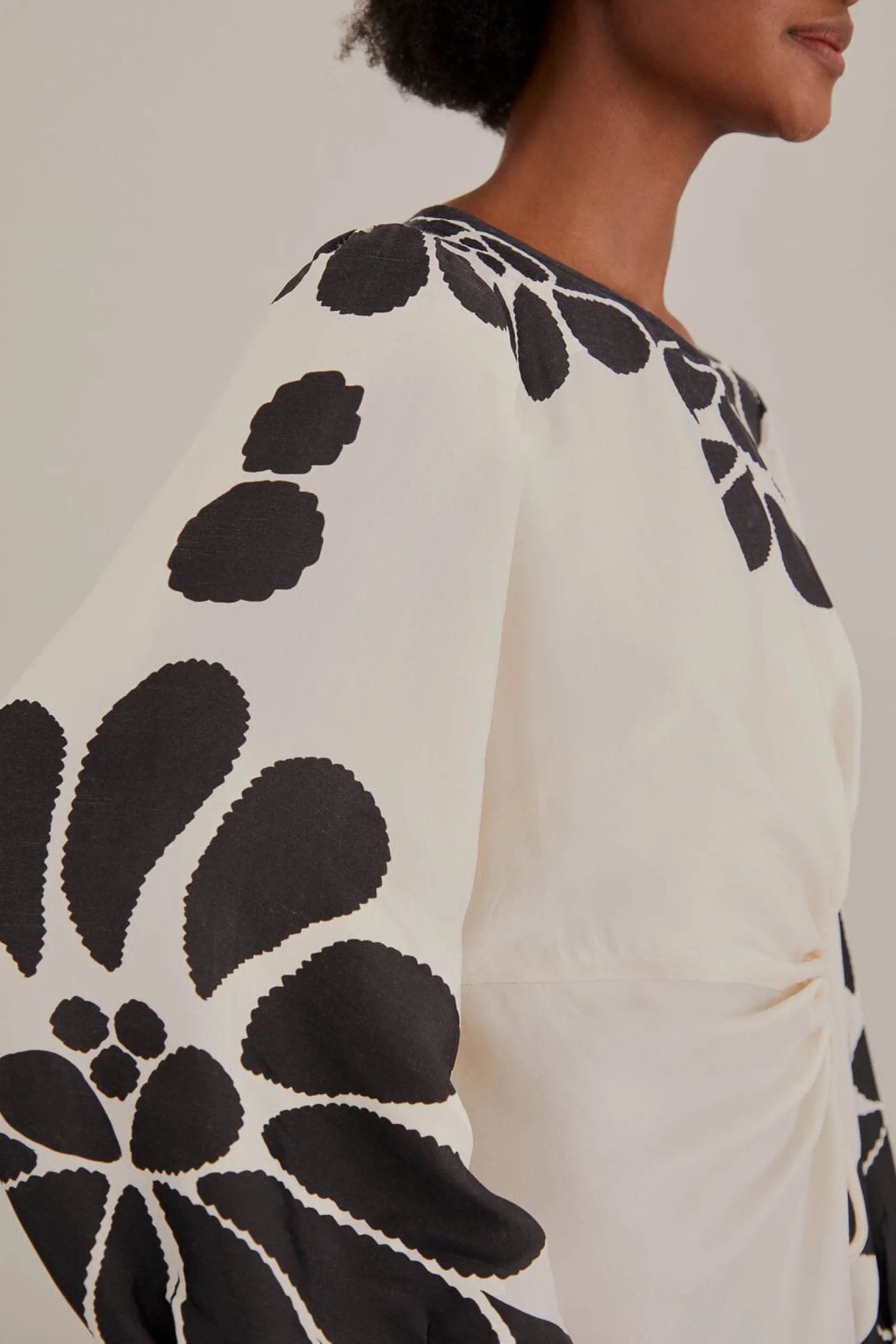 BLACK PALERMO CUT OUT LENZING™ ECOVERO™ VISCOSE MAXI DRESS