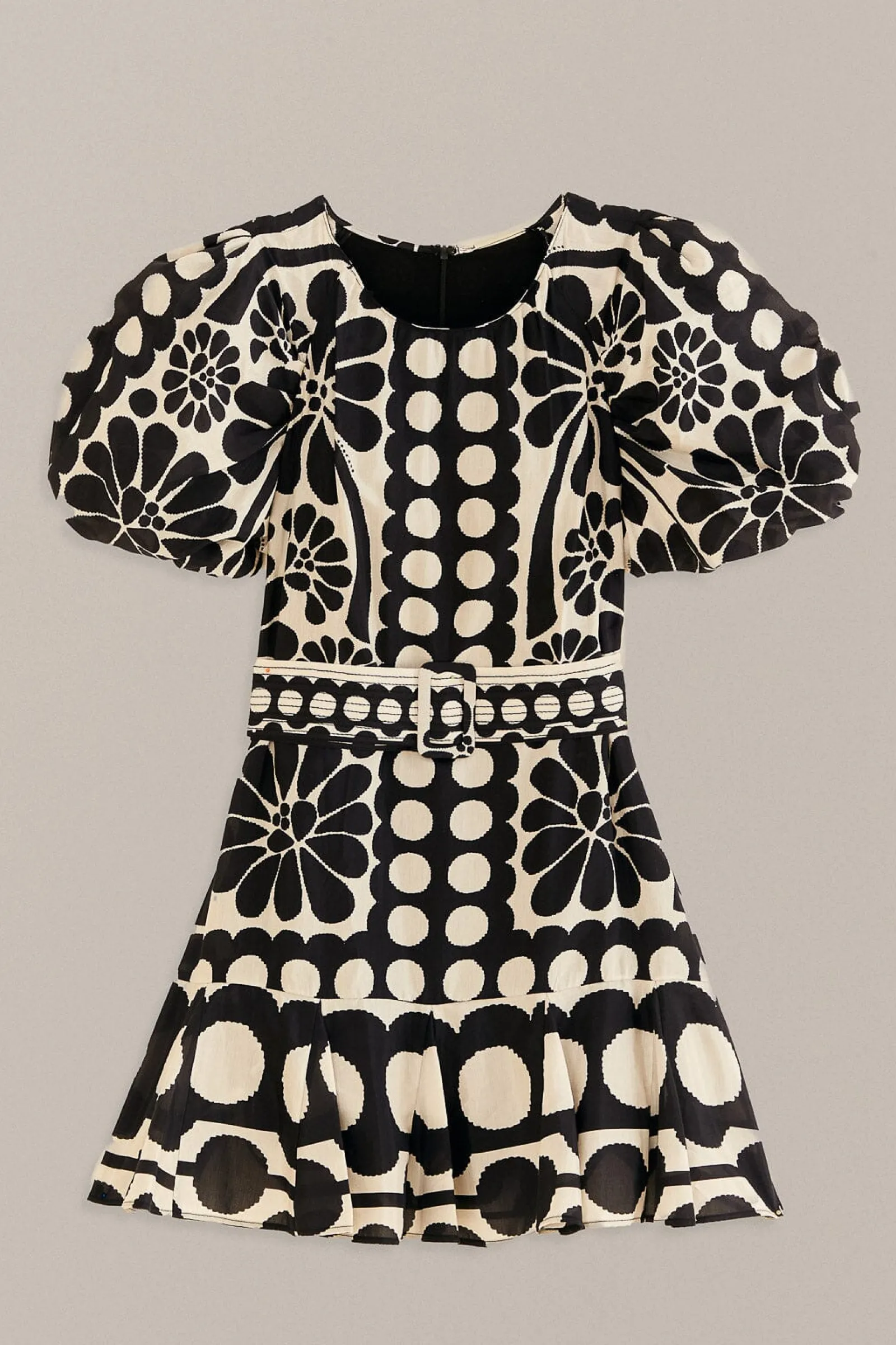 BLACK PALERMO PUFF SLEEVE MINI DRESS