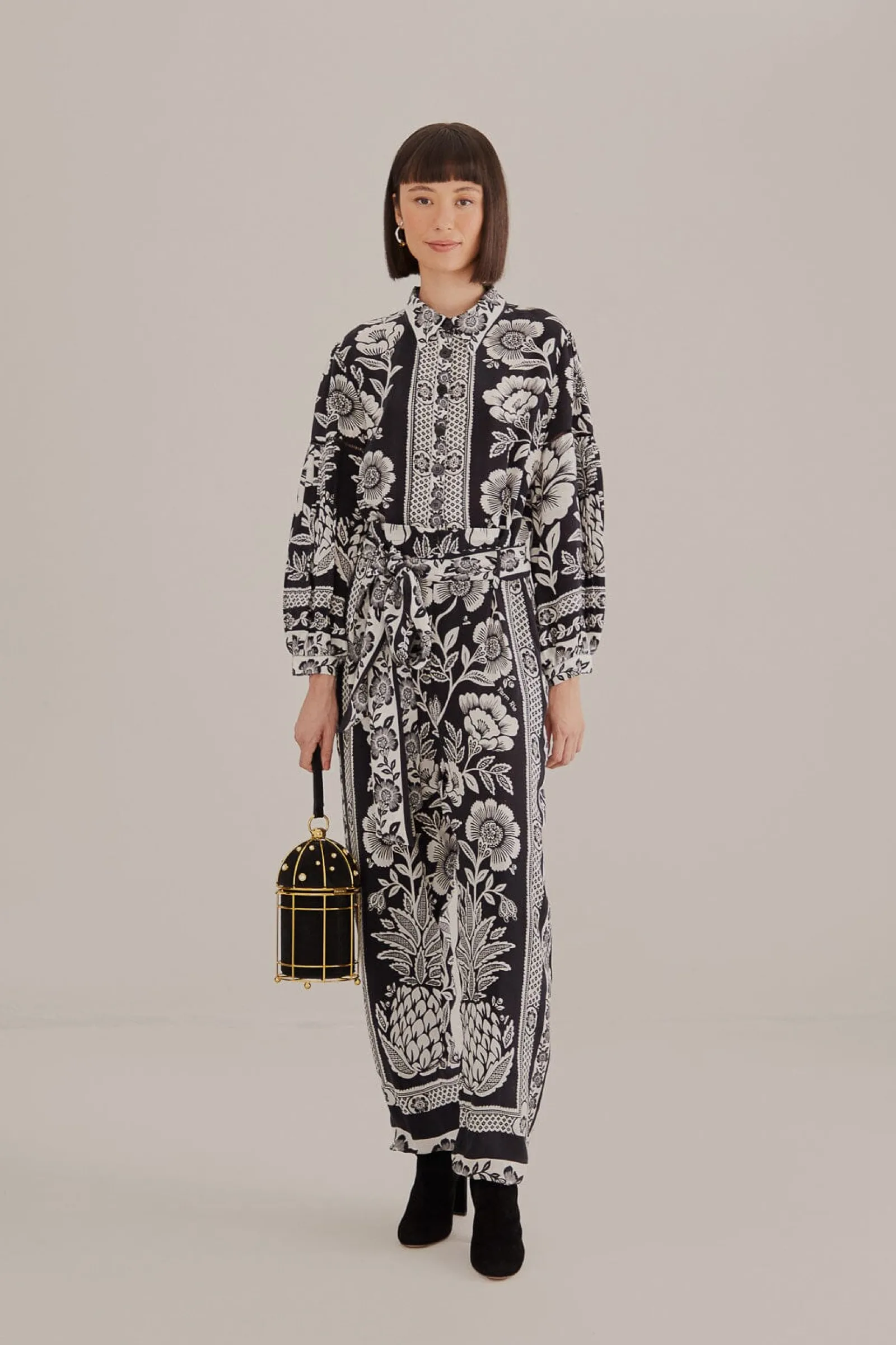  BLACK PINEAPPLE GARDEN JUMPSUIT