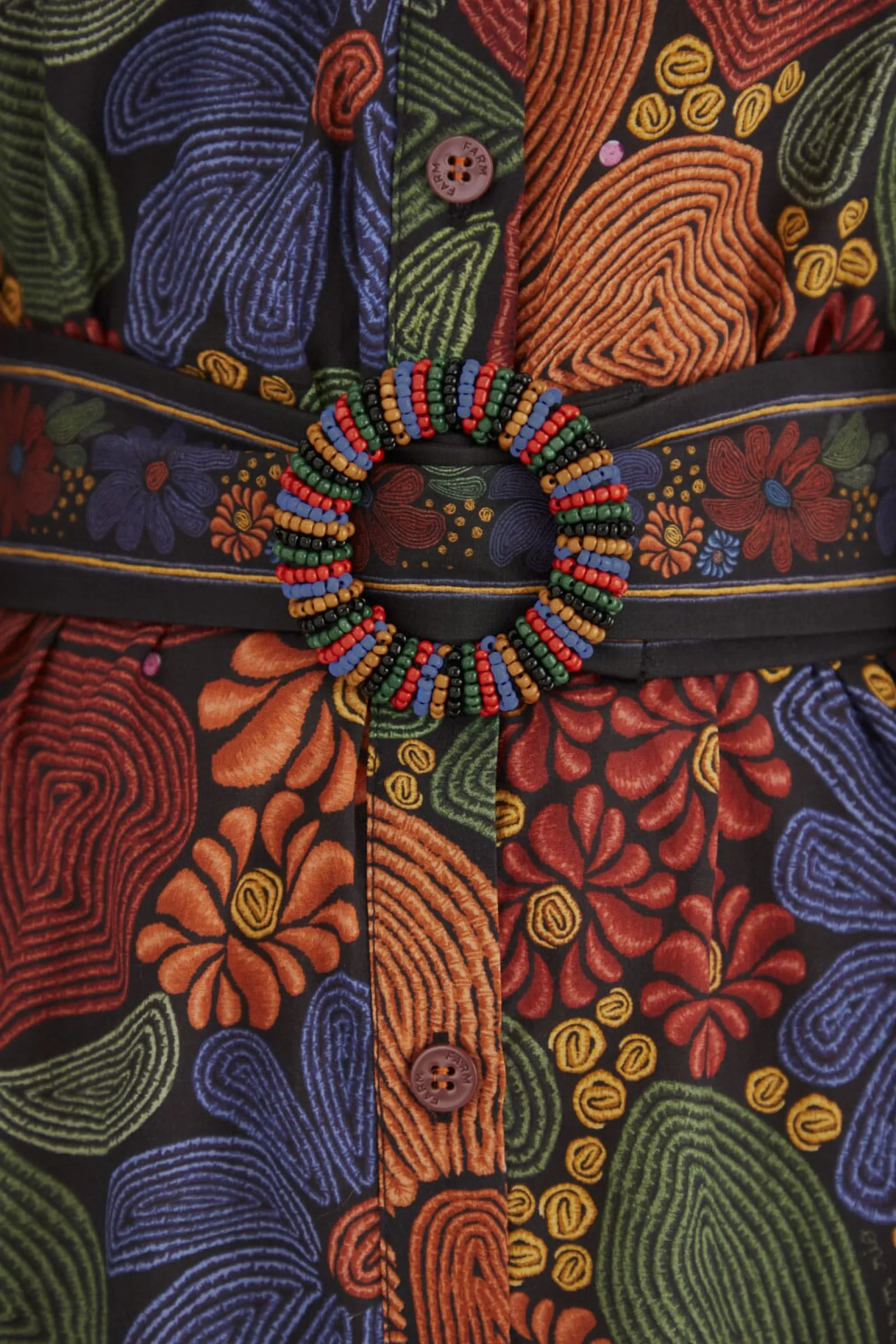 BLACK STITCHED FLOWERS LONG SLEEVE MINI DRESS