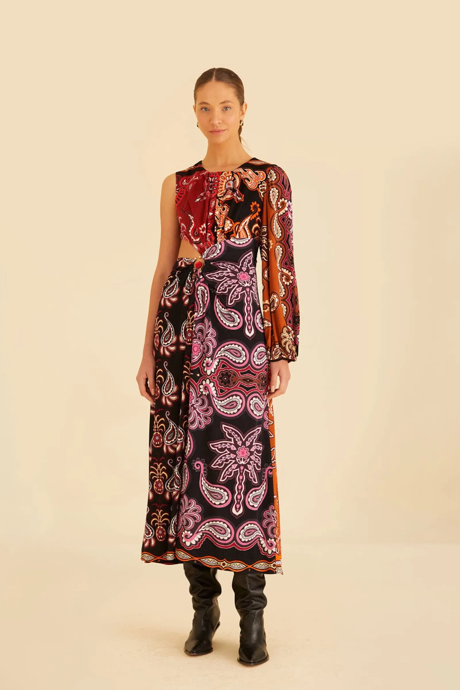 BLACK SWEET MERMAIDS ONE SHOULDER MAXI DRESS