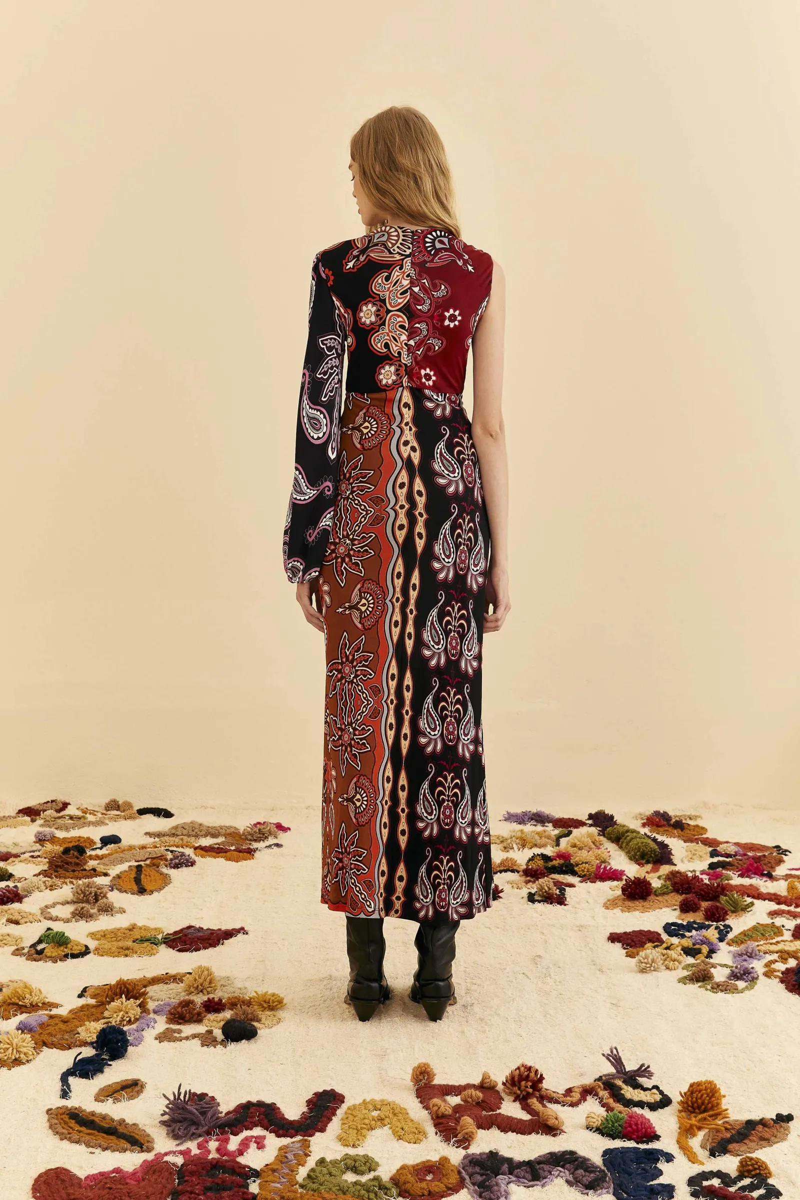 BLACK SWEET MERMAIDS ONE SHOULDER MAXI DRESS