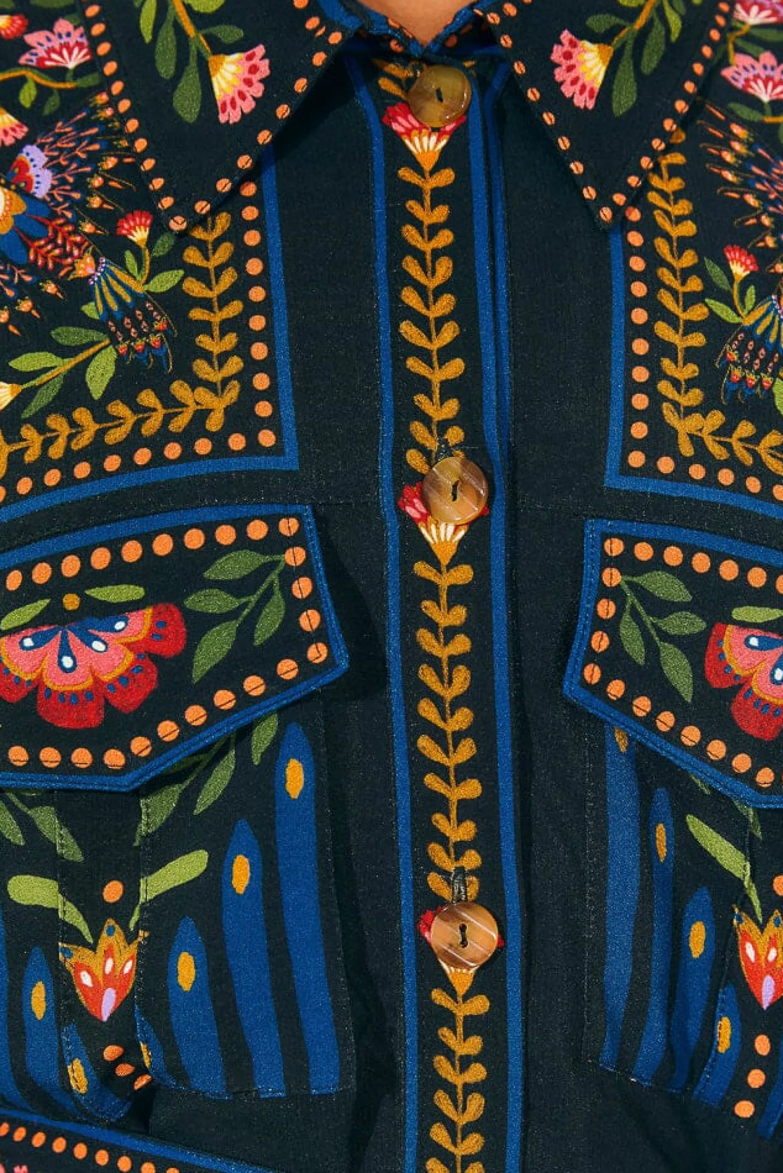 BLACK TOUCAN GARDEN MIDI DRESS