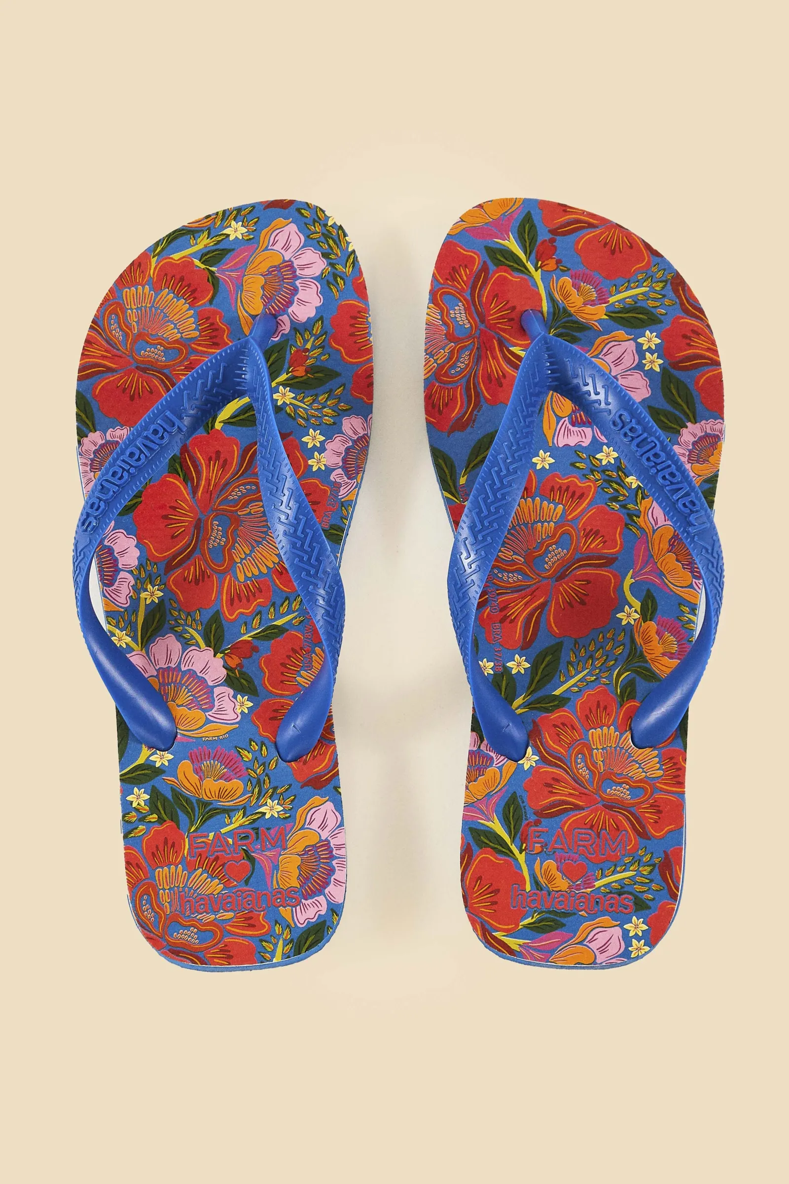 BLUE FLOWERS GARDEN HAVAIANAS SANDALS