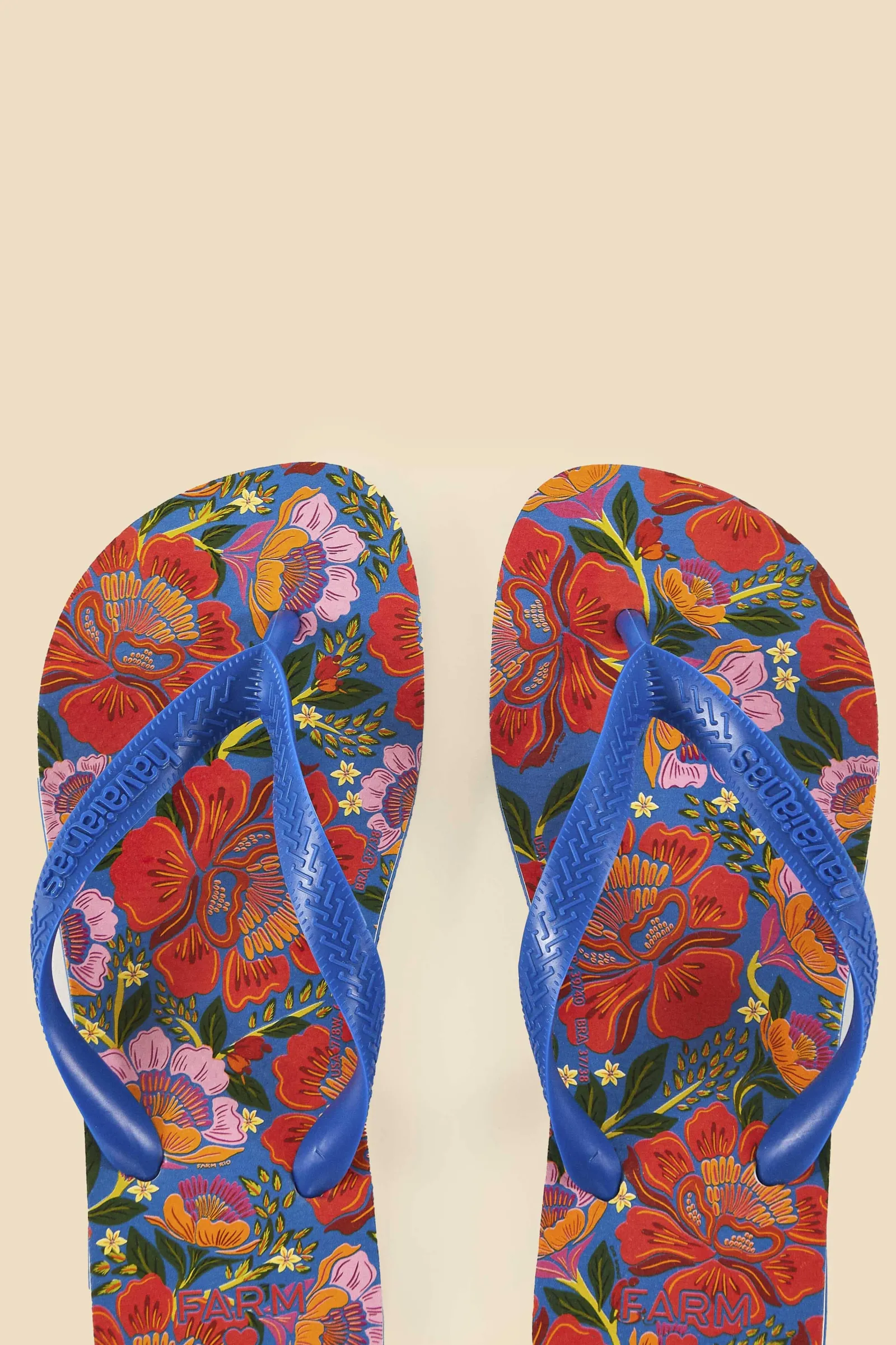 BLUE FLOWERS GARDEN HAVAIANAS SANDALS