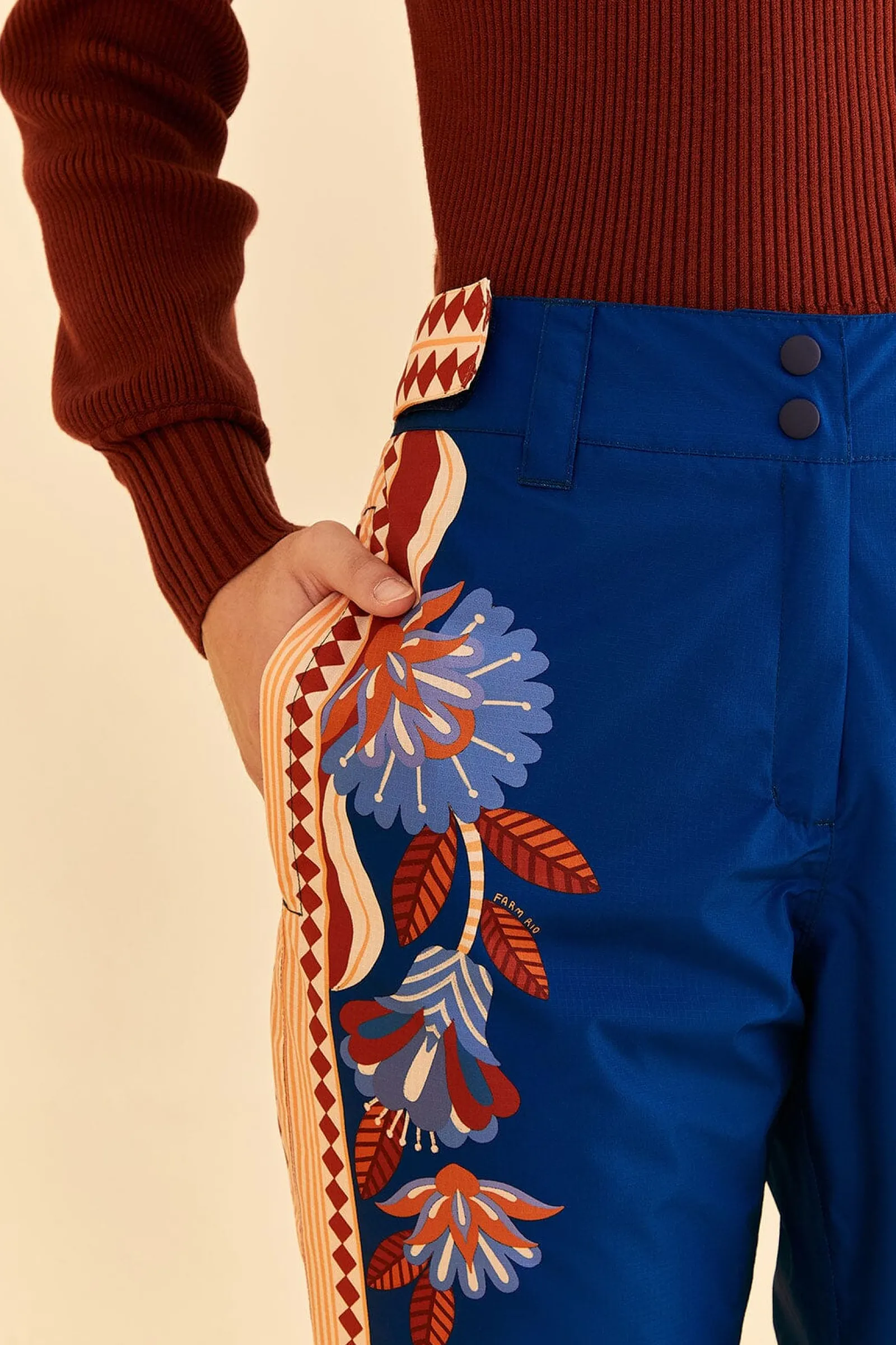 BLUE NATURE BEAUTY SKI PANTS