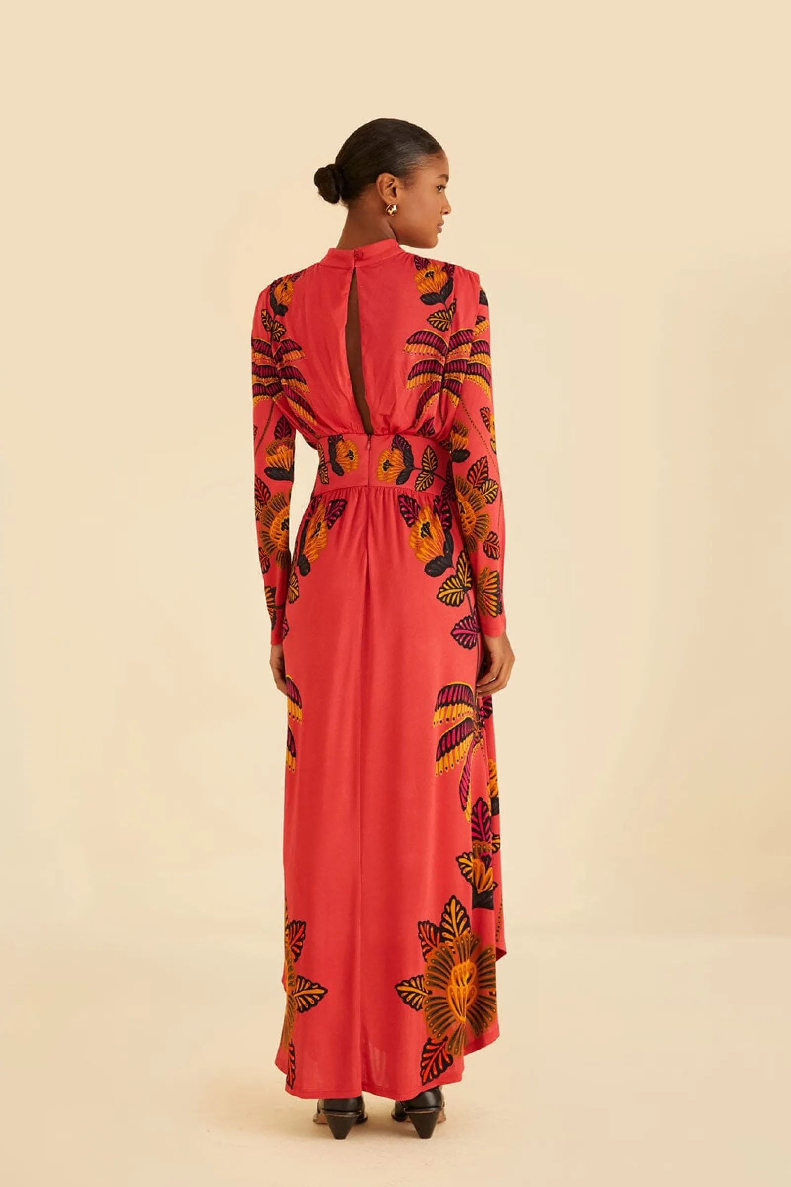 BLUSH LIVING BLOOM HIGH NECK MAXI DRESS