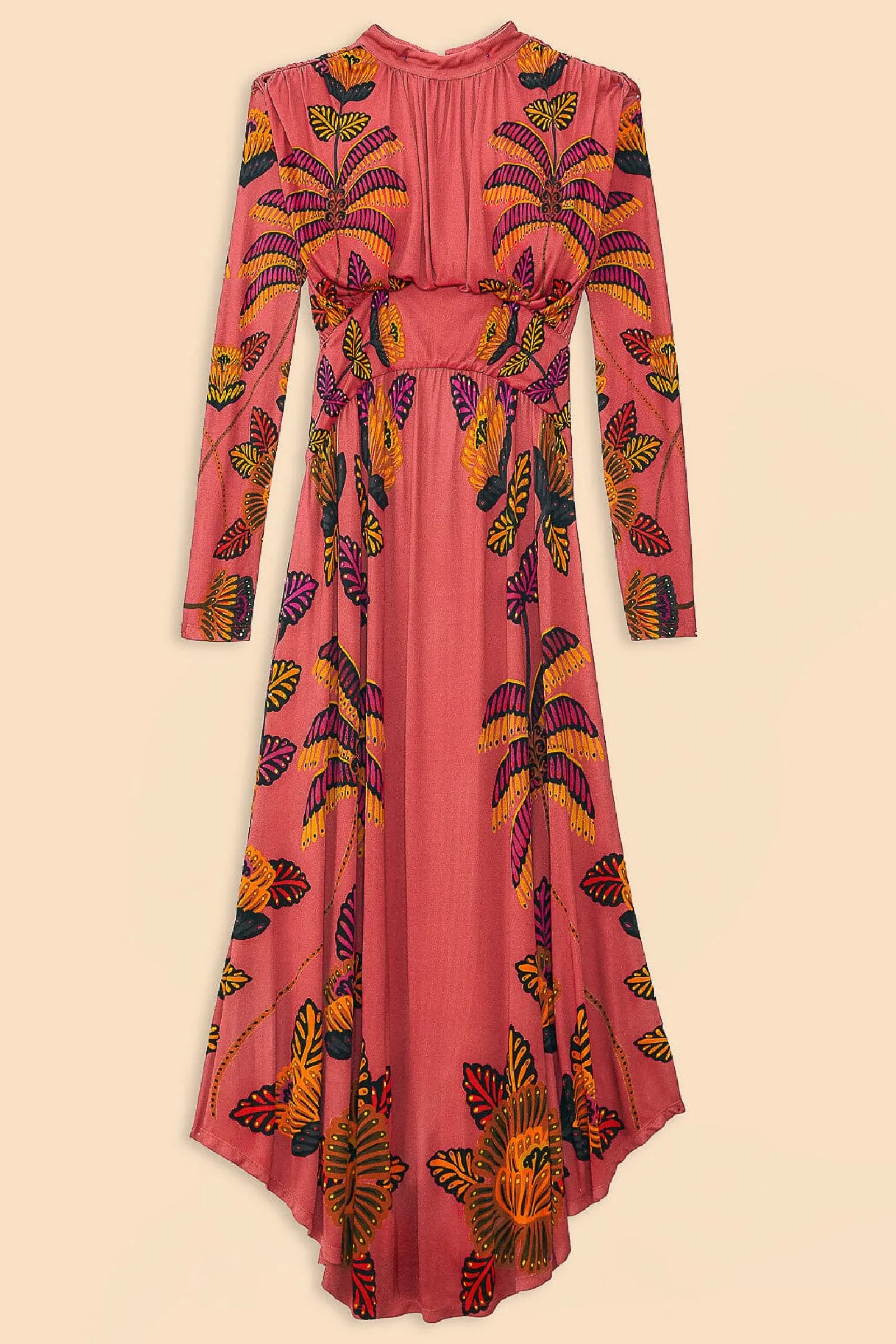 BLUSH LIVING BLOOM HIGH NECK MAXI DRESS