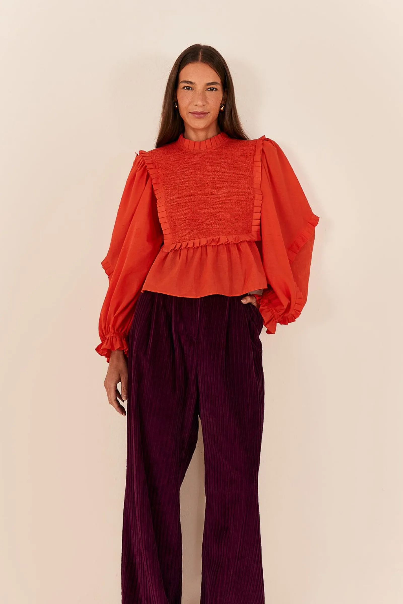  BURGUNDY CORDUROY PANTS