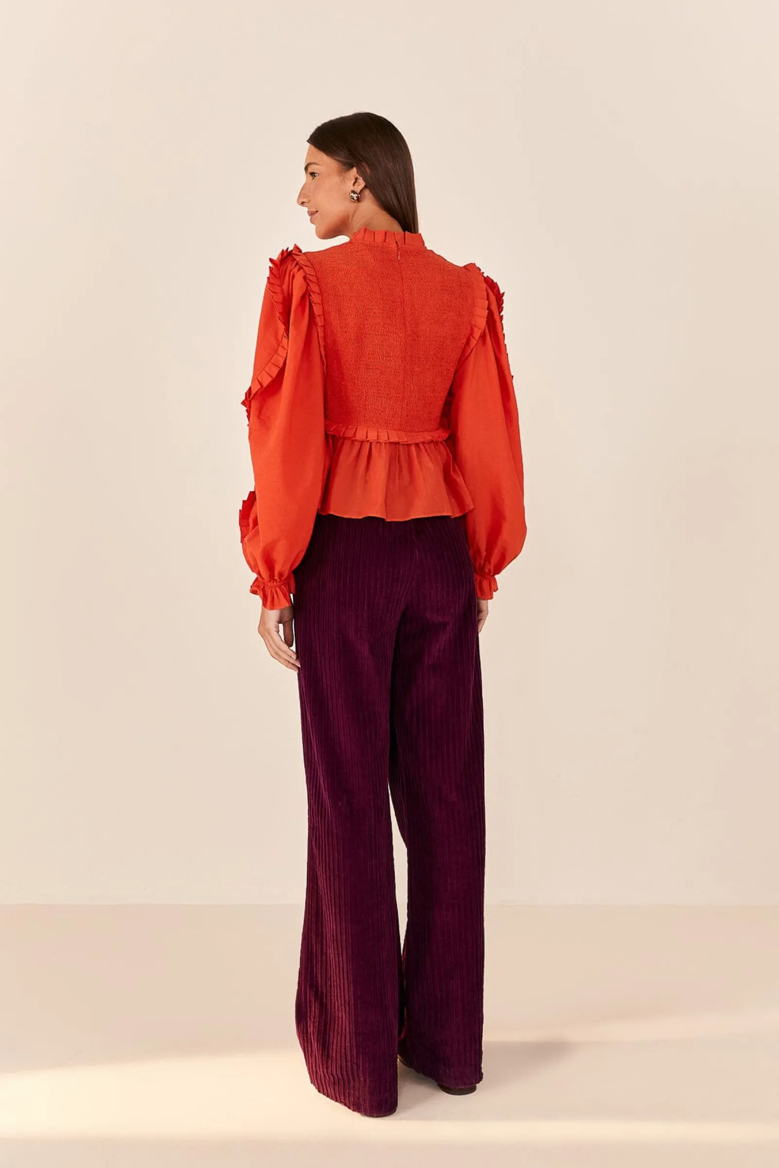 BURGUNDY CORDUROY PANTS