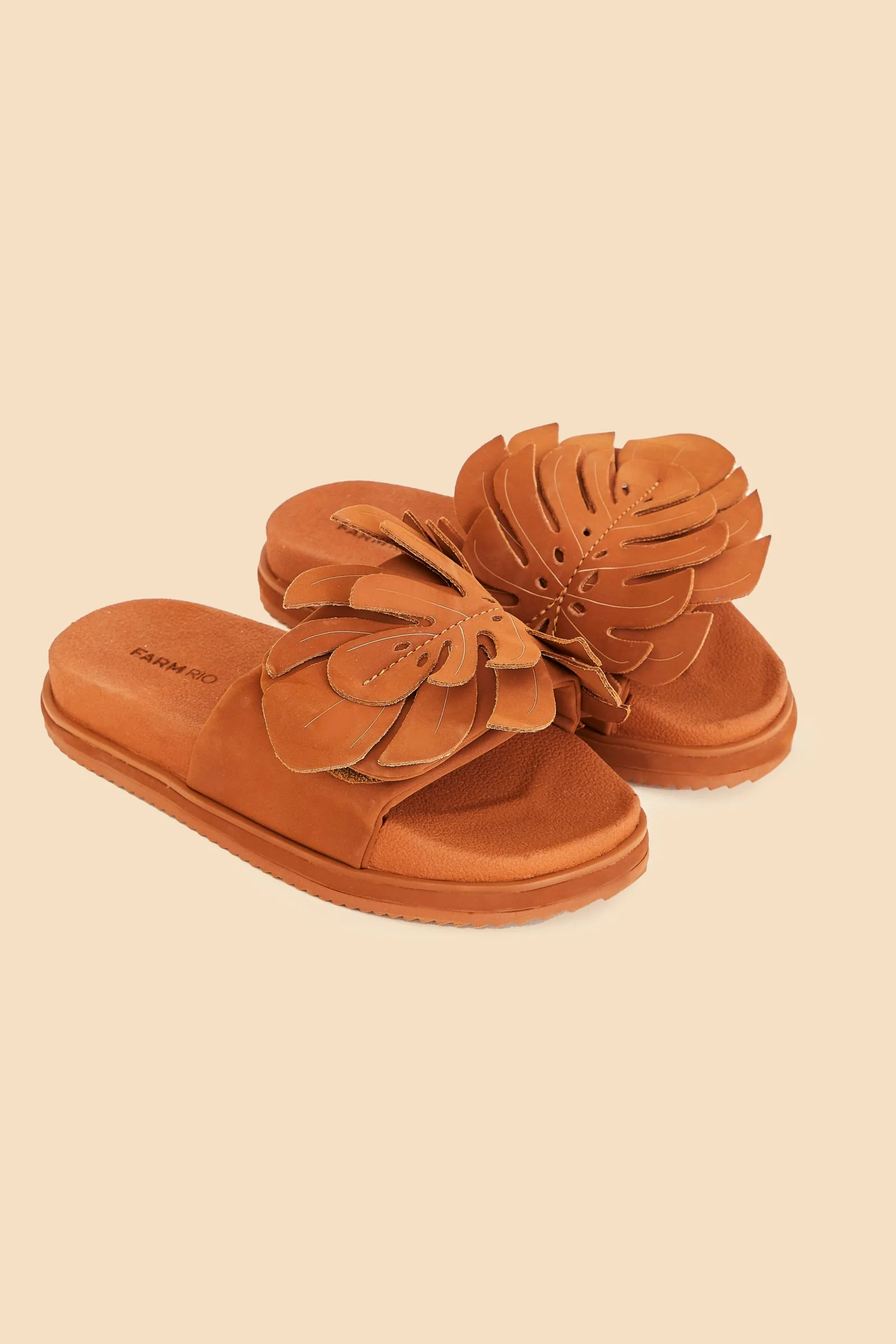  CARAMEL MONSTERA ANATOMIC SLIDE SANDAL