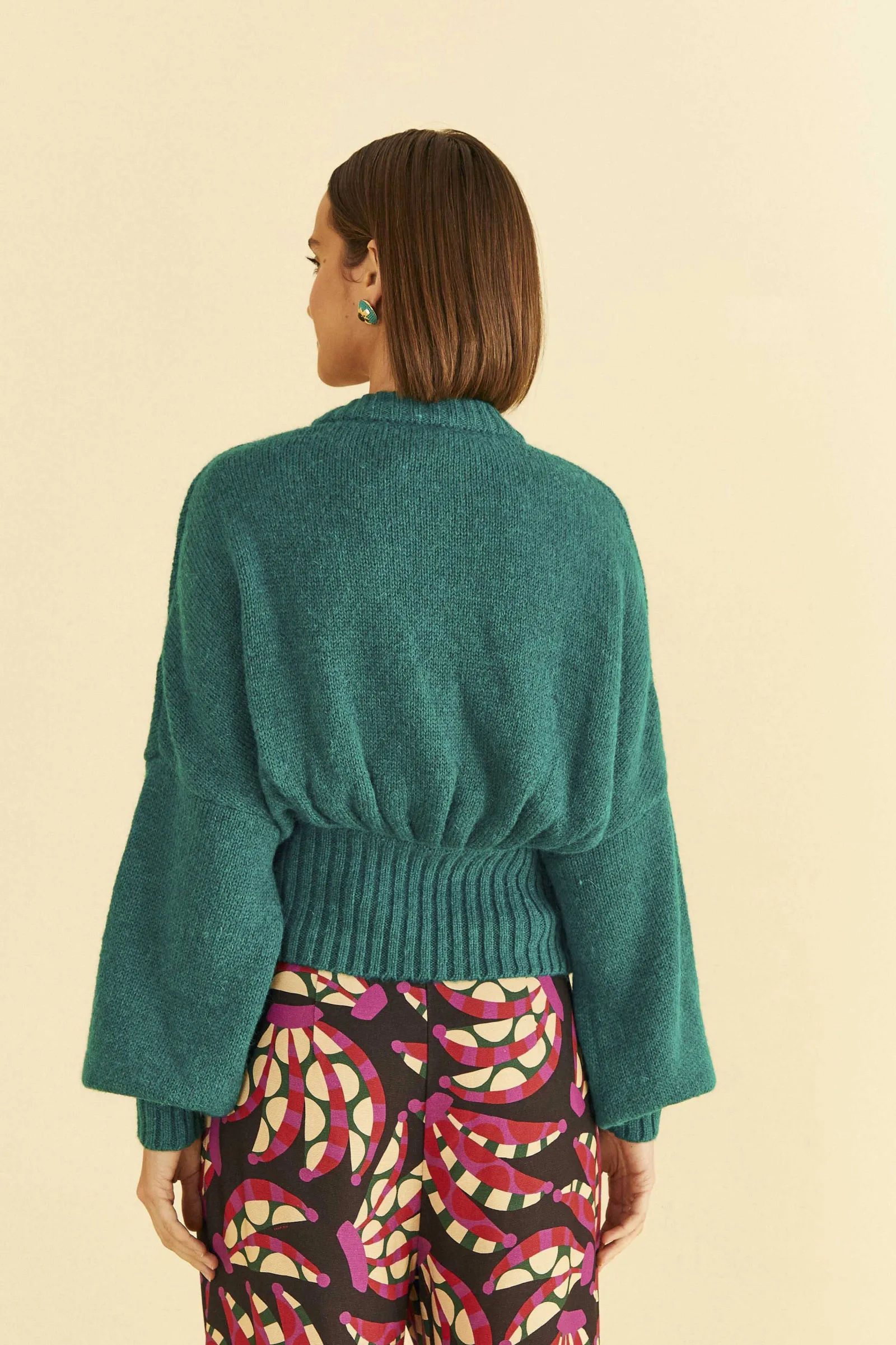 EMERALD BUBBLE KNIT CARDIGAN