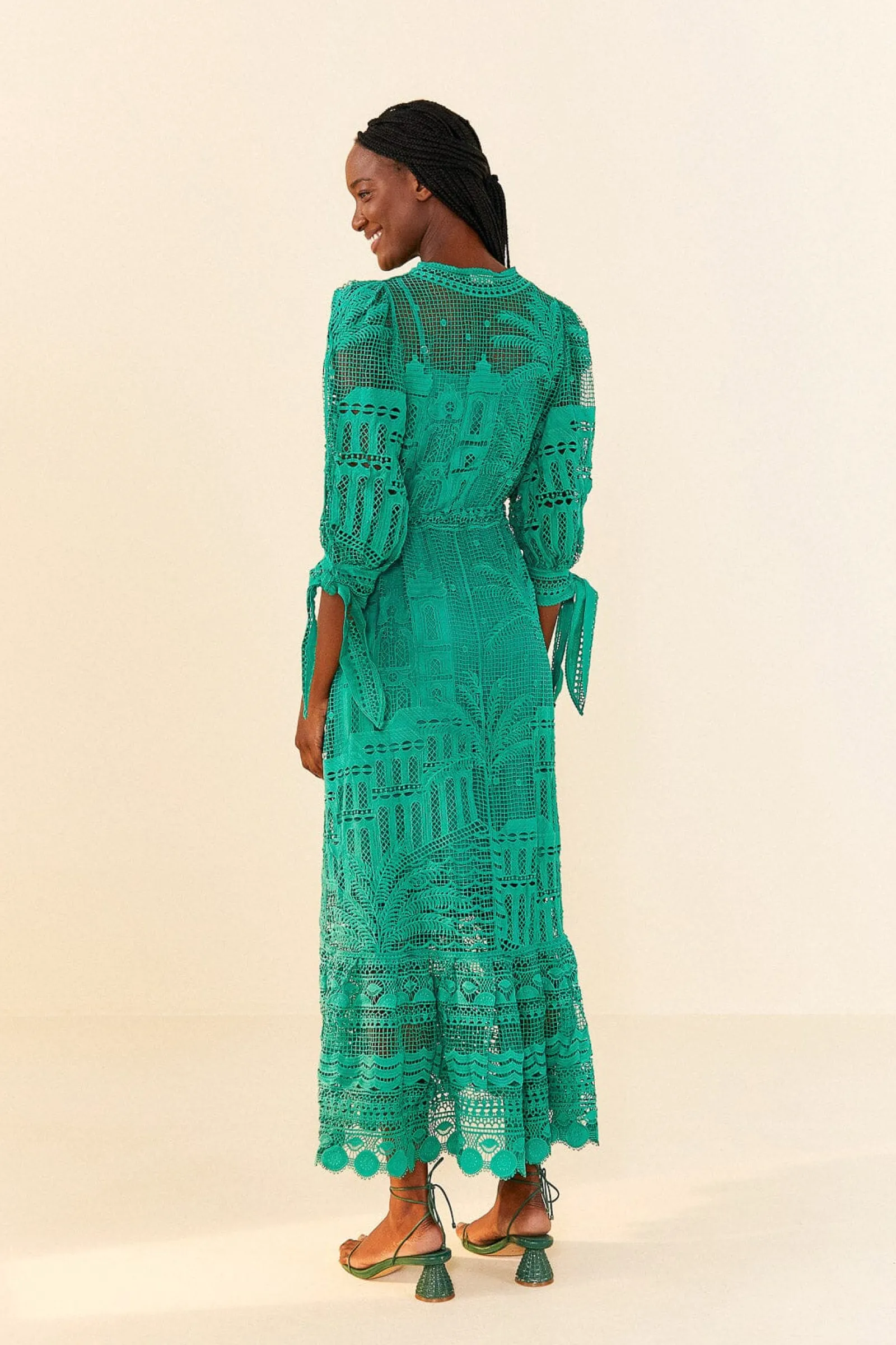 GREEN MORADA BOA GUIPURE DRESS