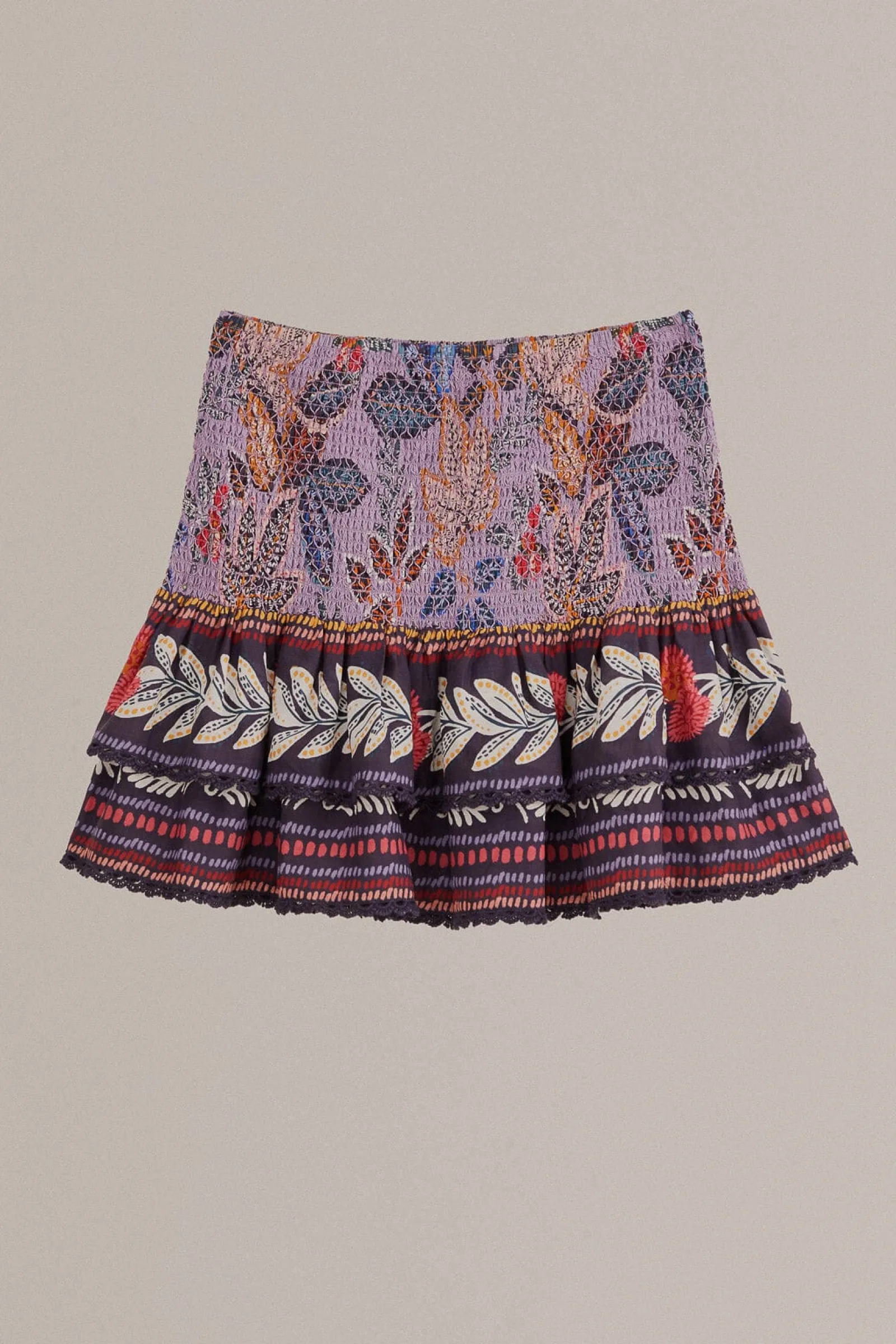 LAVENDER WILD NIGHT MINI SKIRT