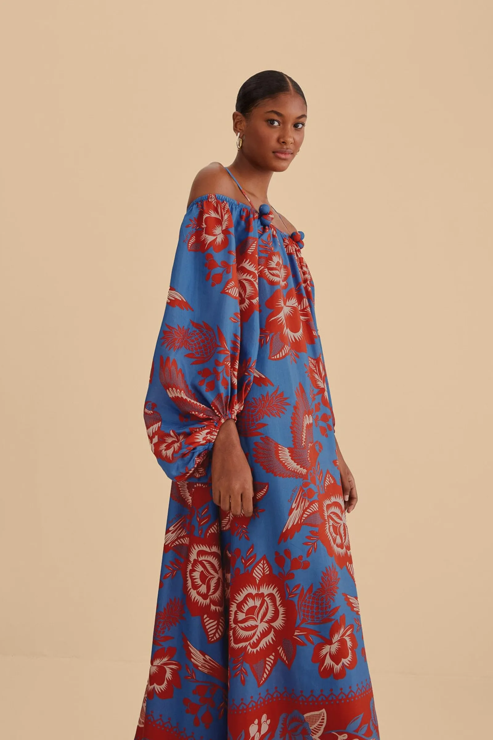  LIGHT BLUE LACE GARDEN MAXI DRESS