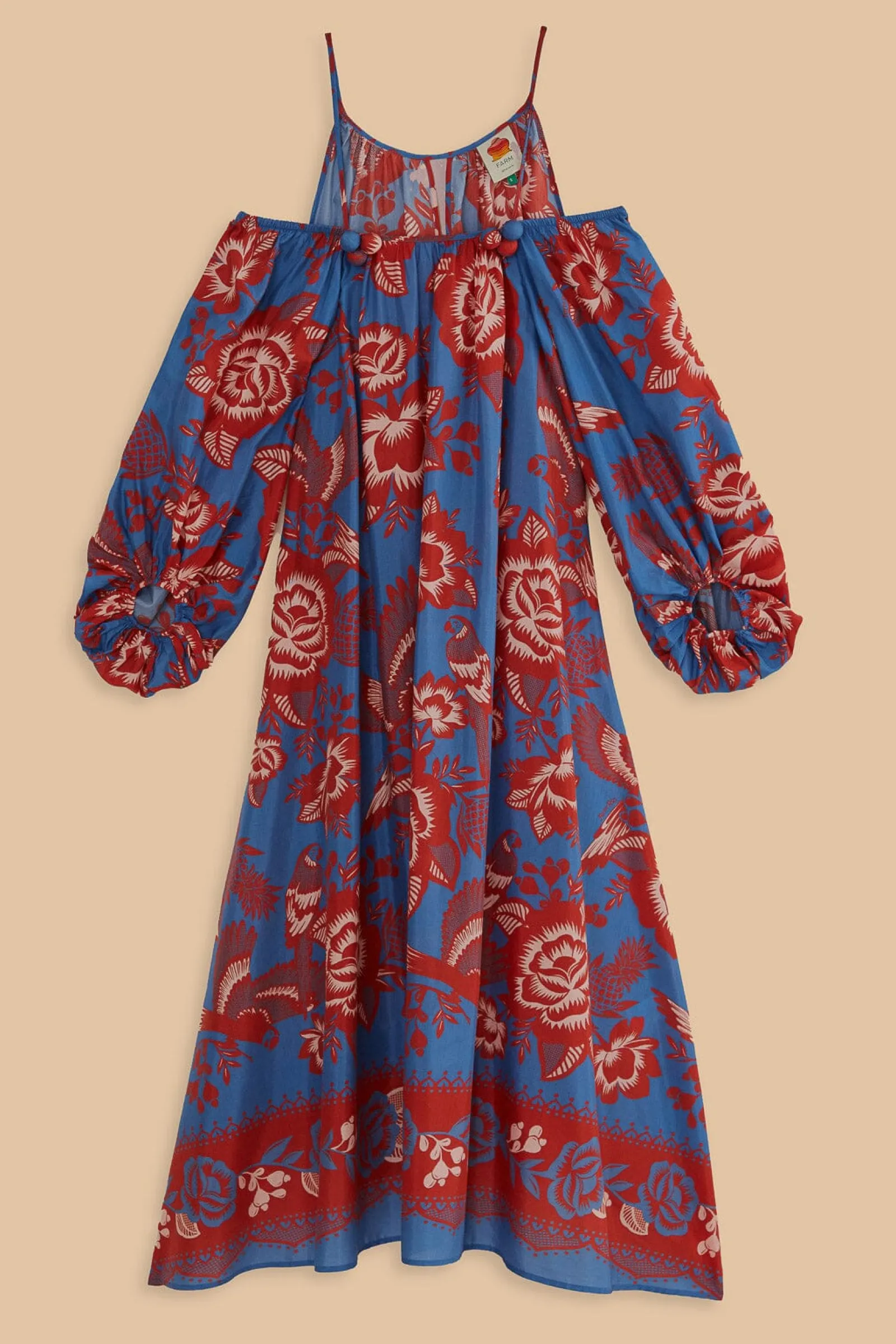 LIGHT BLUE LACE GARDEN MAXI DRESS