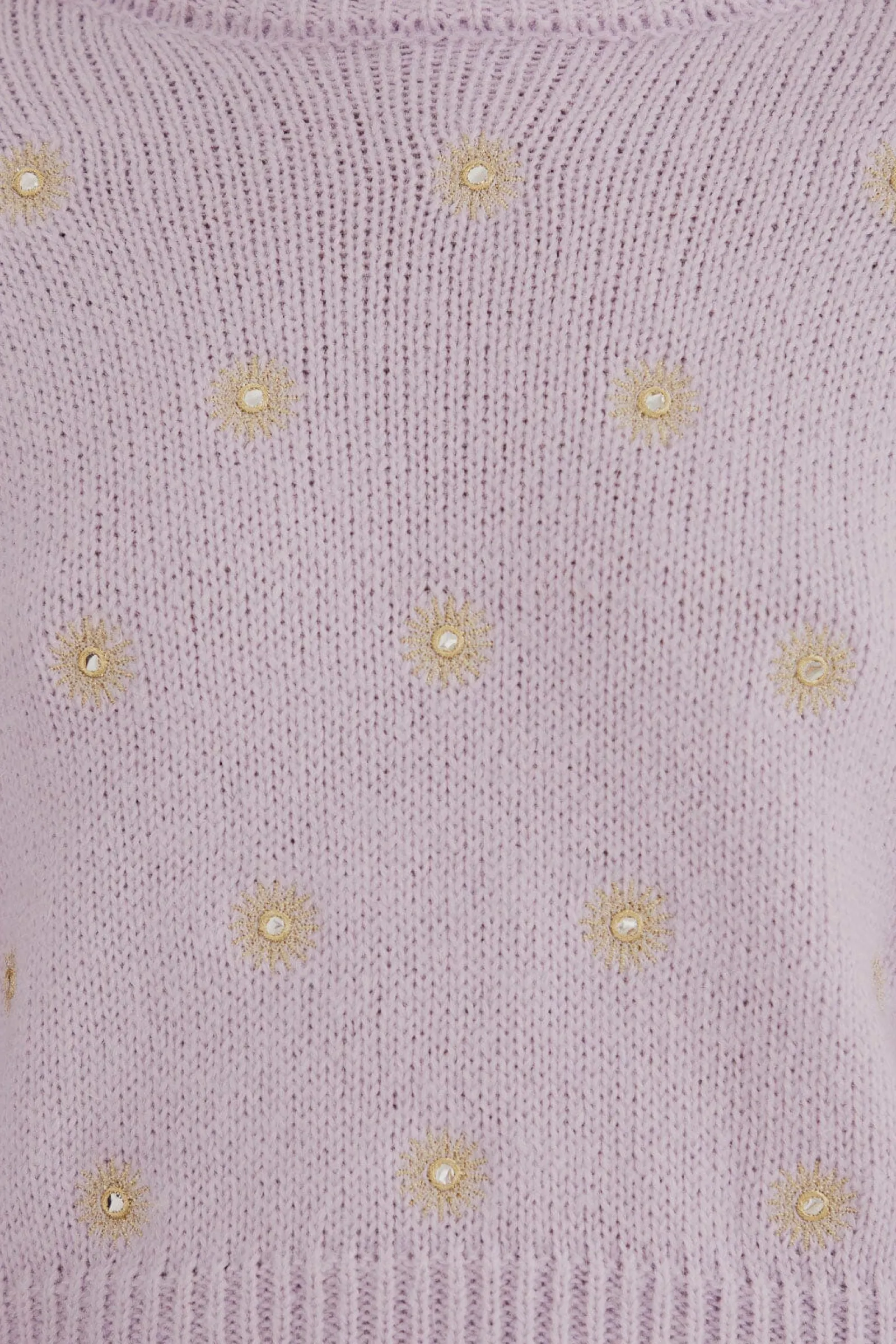 MIRROR EMBROIDERED KNIT SWEATER
