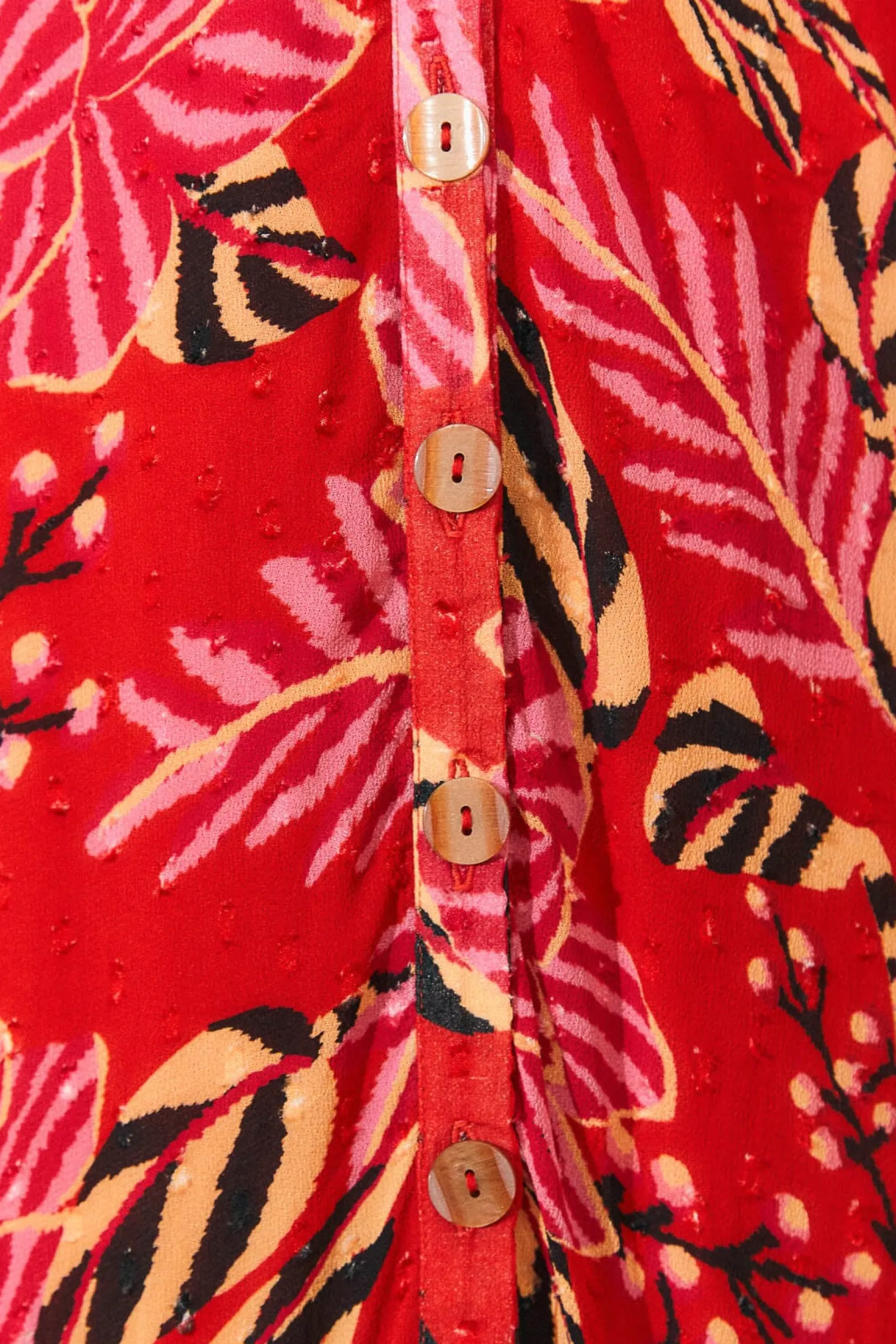 MIXED FLORAL PRINTS LONG SLEEVE MAXI DRESS