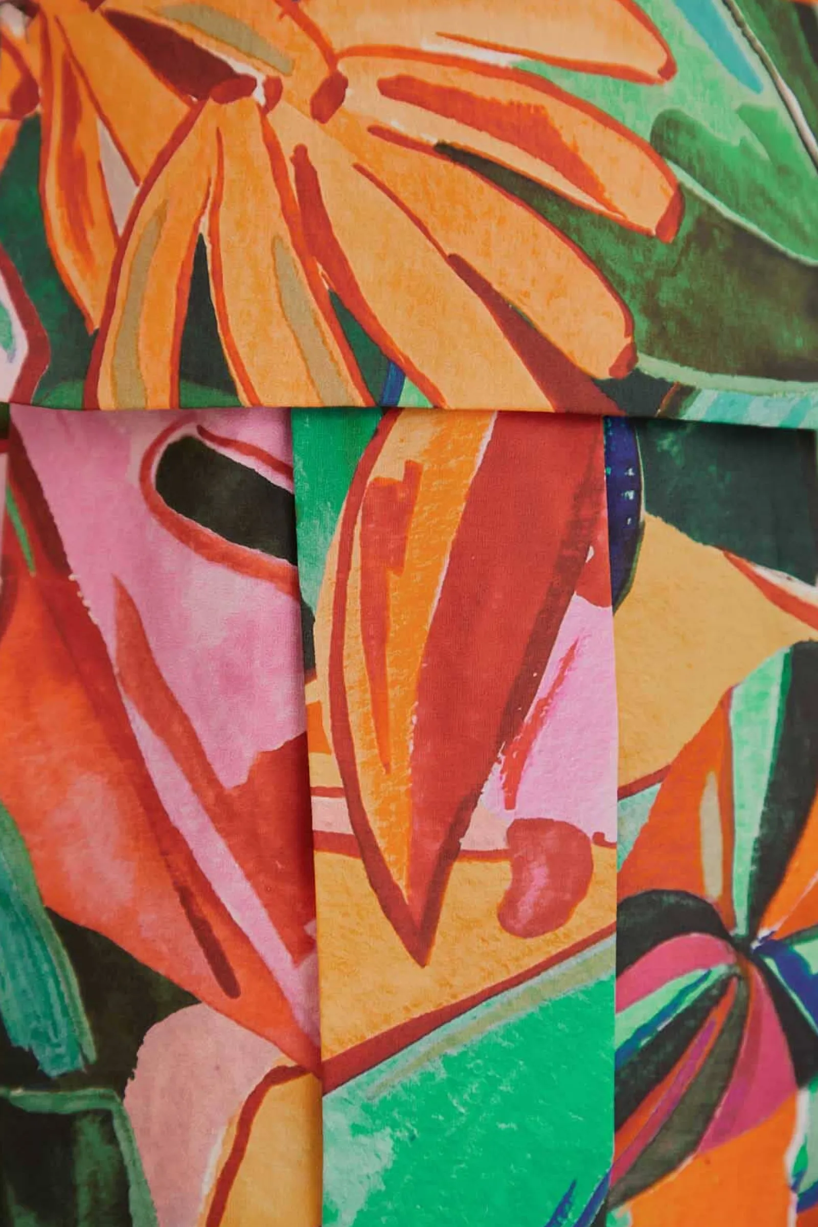 MULTICOLOR BANANA FOLIAGE PANTS