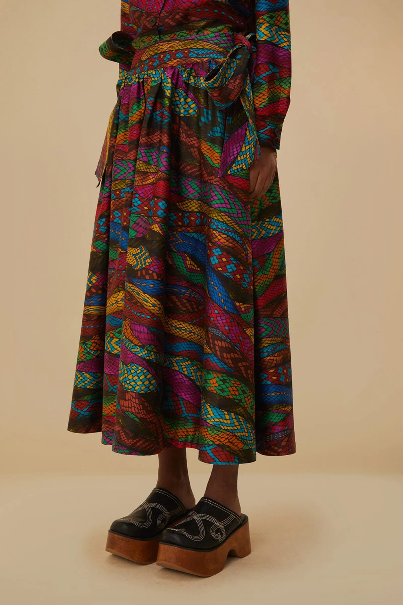  MULTICOLOR MIRAGE MIDI SKIRT