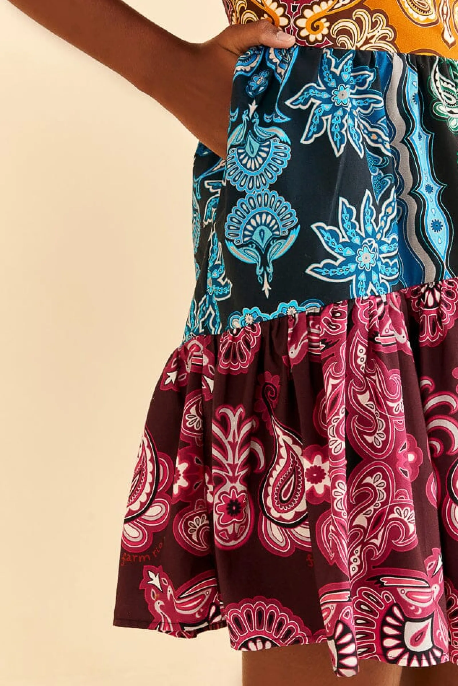 MULTICOLOR SWEET MERMAIDS SHORT SLEEVE MINI DRESS