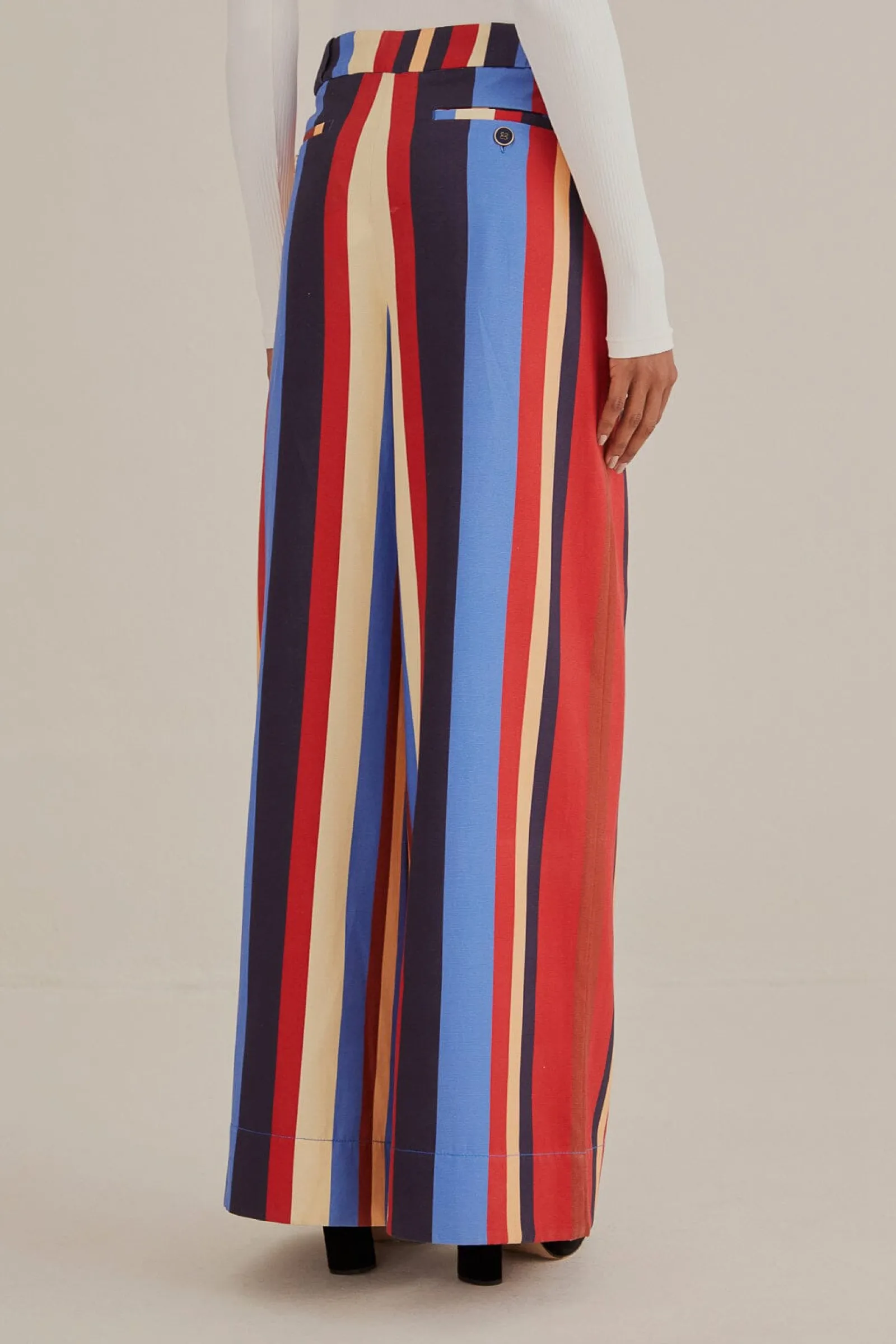  MULTICOLOR WINTER STRIPES TAILORED PANTS