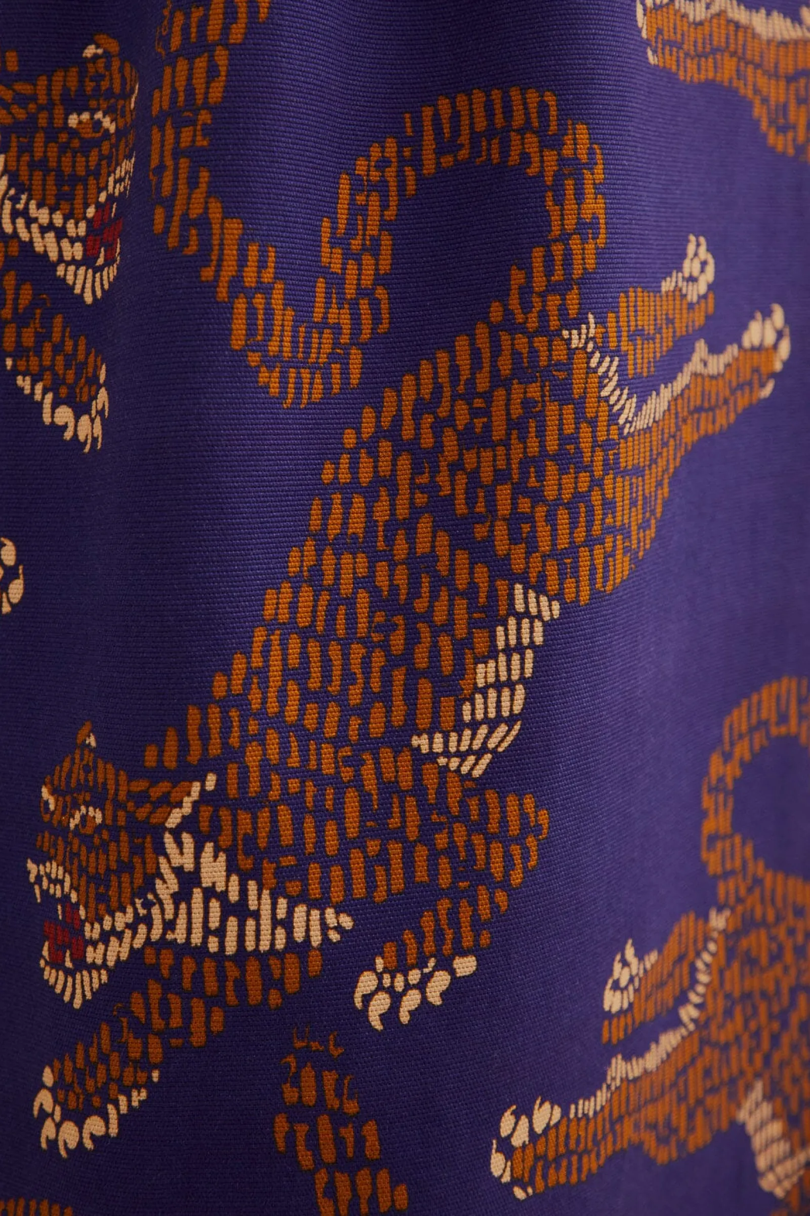 NAVY BLUE LEOPARDS TAILORED PANTS