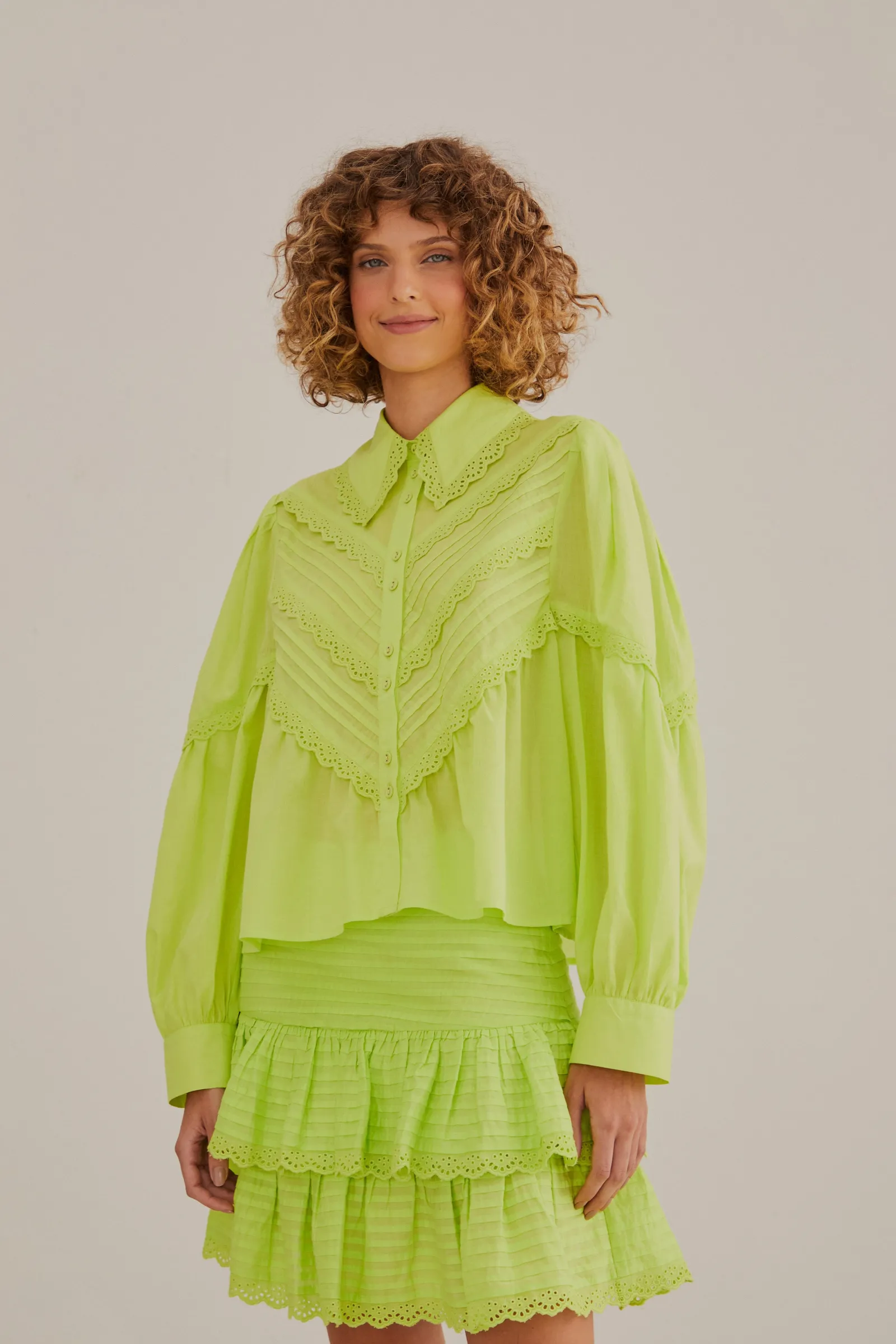  NEON GREEN MINI SKIRT