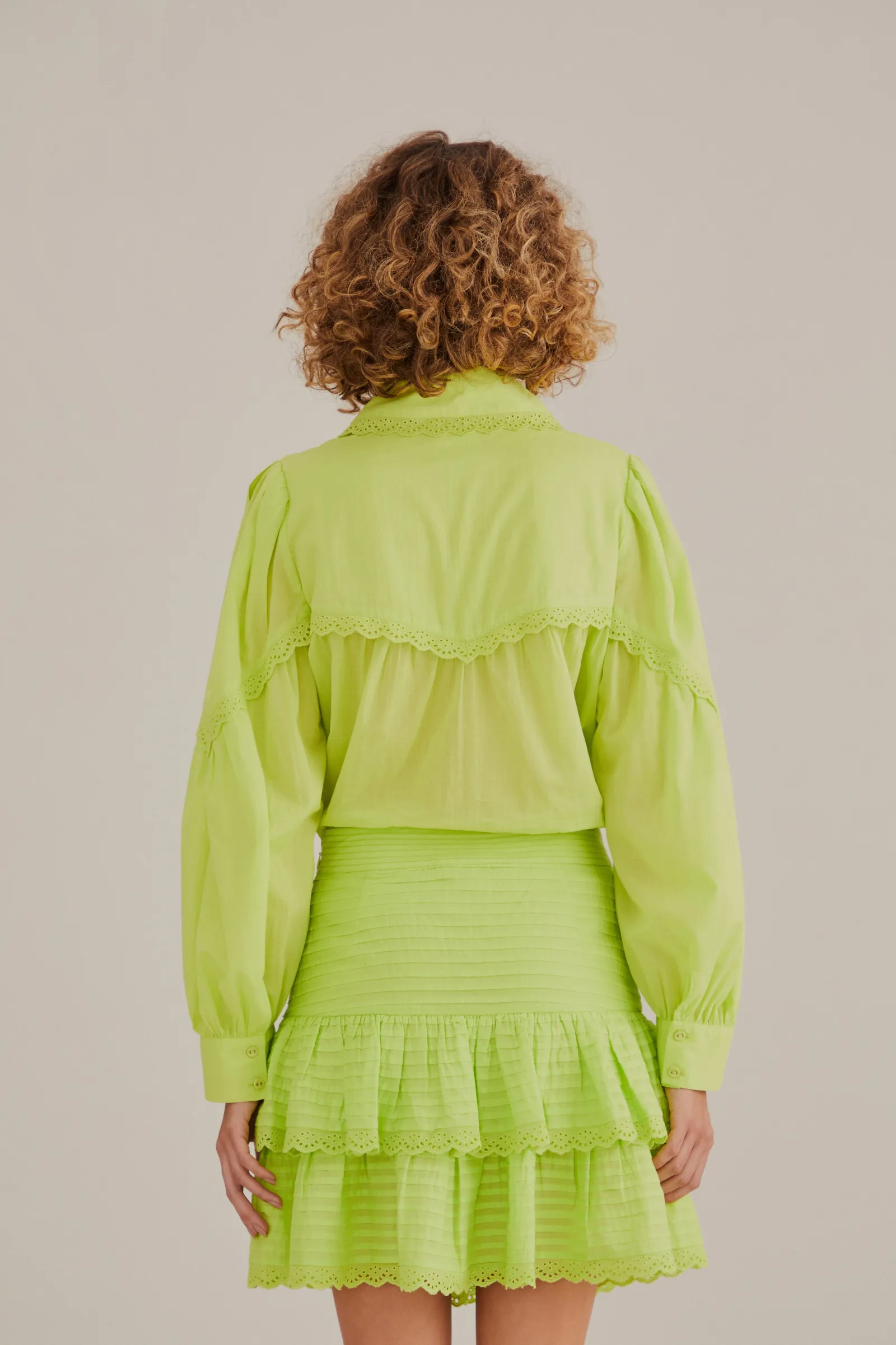 NEON GREEN MINI SKIRT