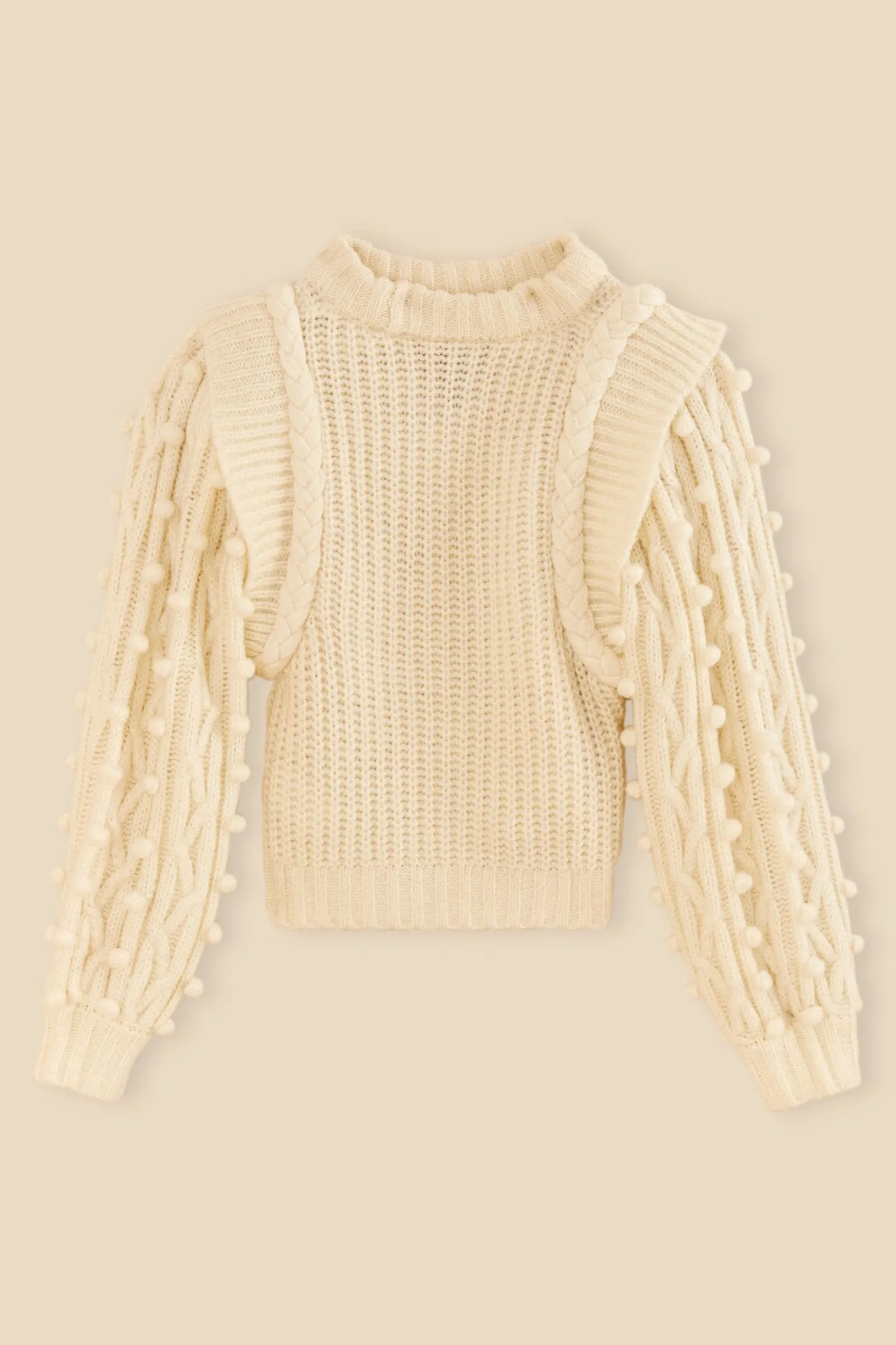 OFF-WHITE BRAIDED SWEATER