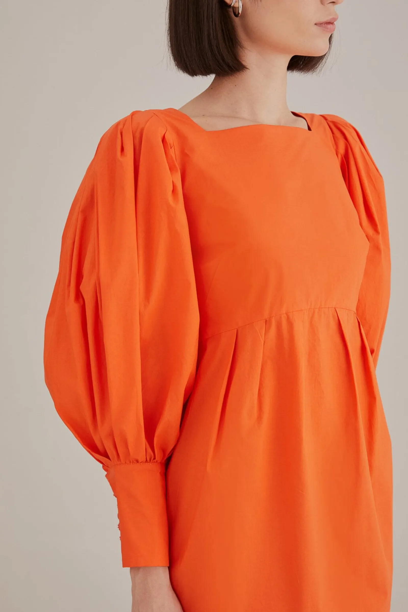 ORANGE OPEN BACK MINI DRESS