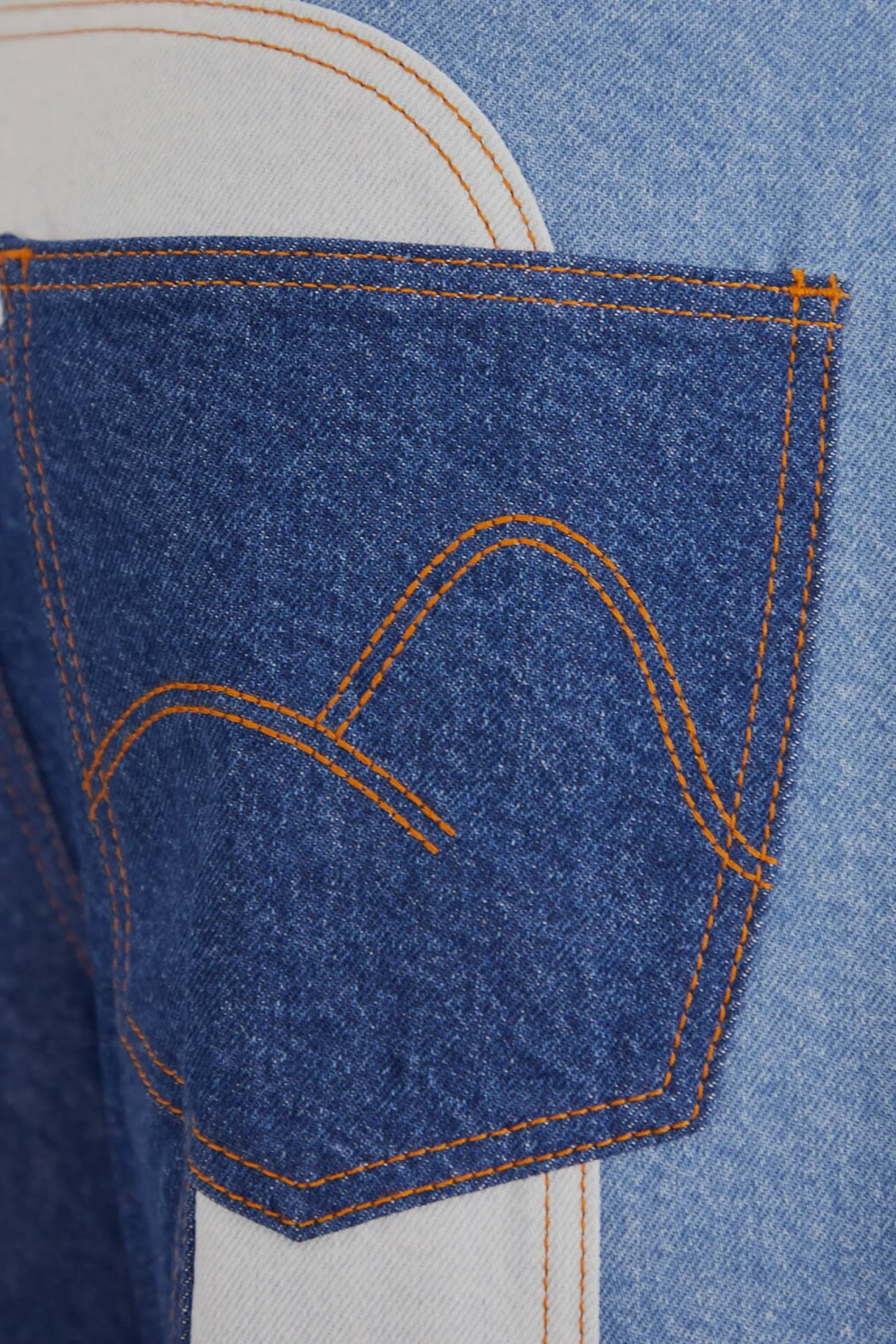 PATCHWORK DENIM WIDE PANTS