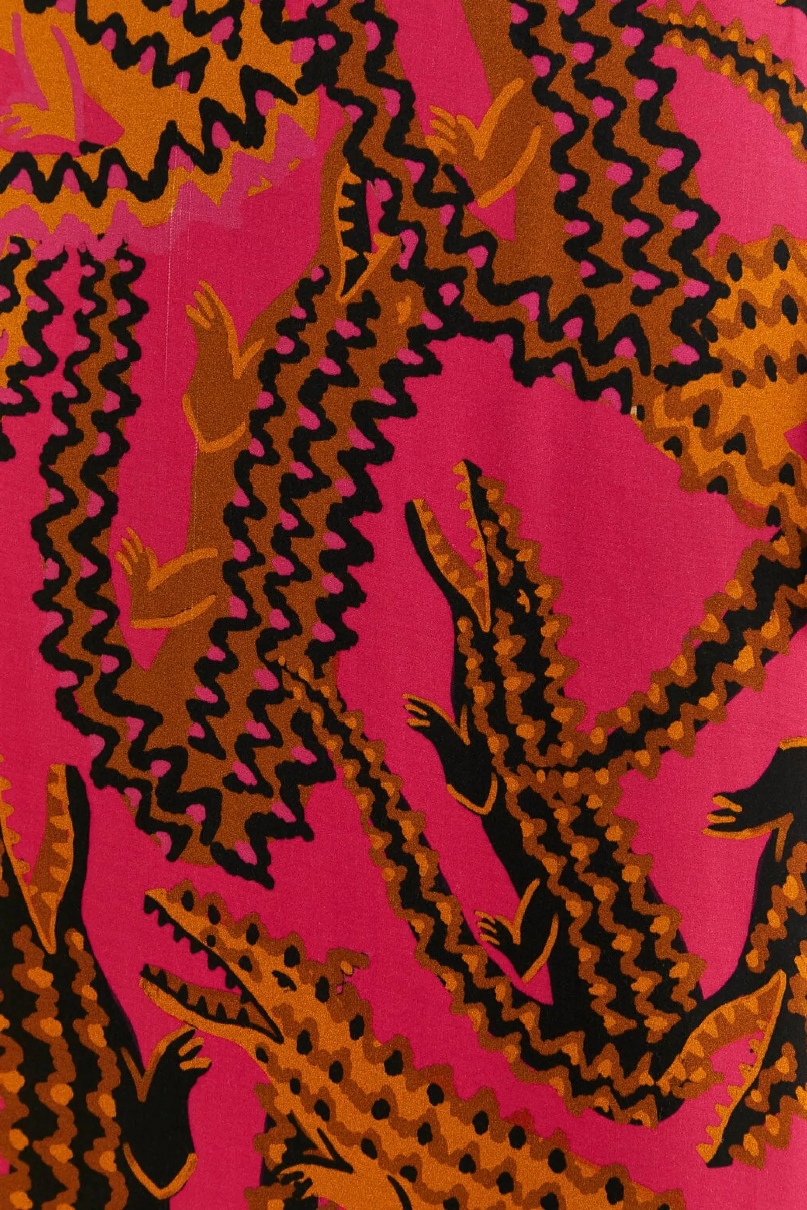 PINK CROCO MIDI SKIRT