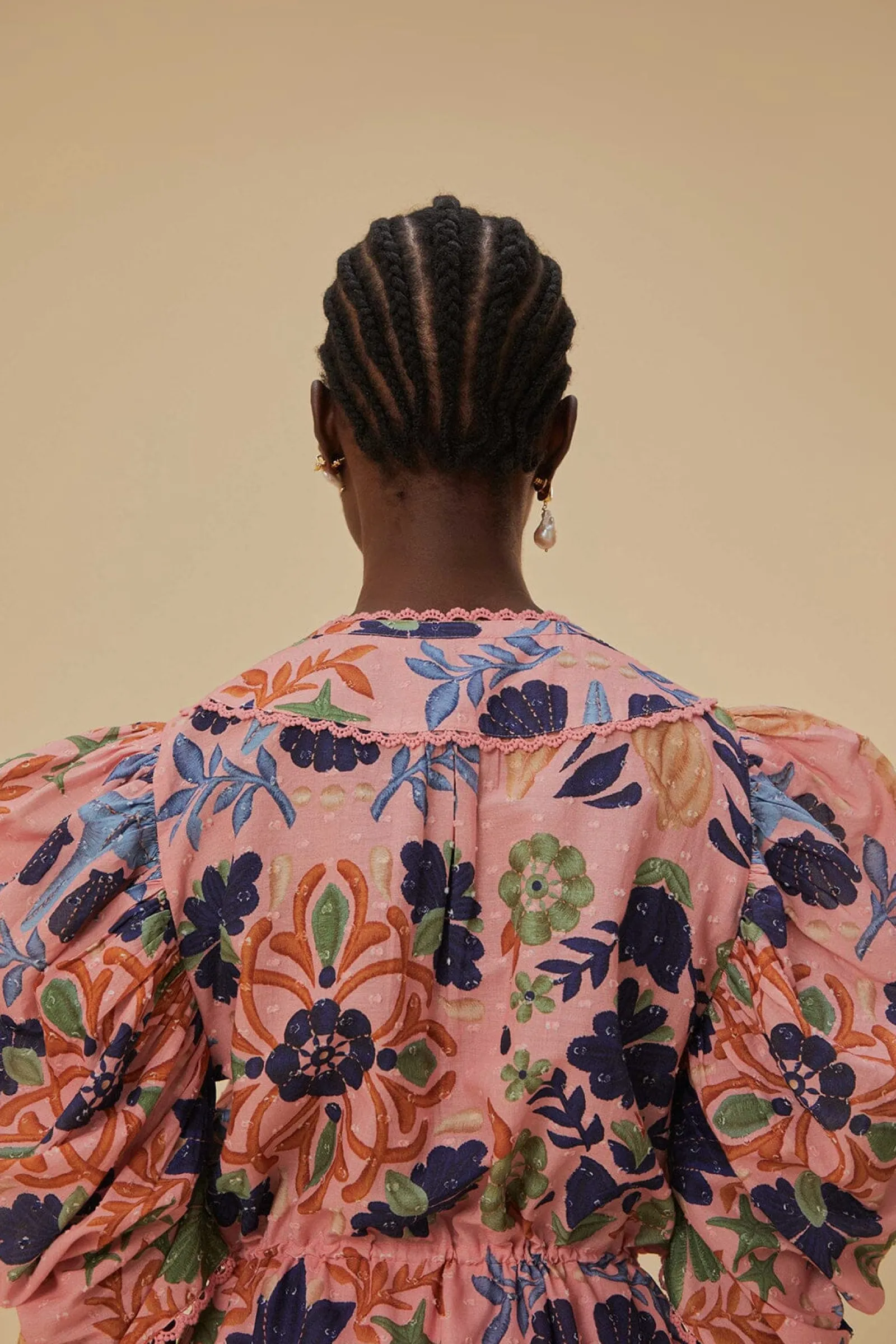 PINK SEASHELL TAPESTRY MINI DRESS