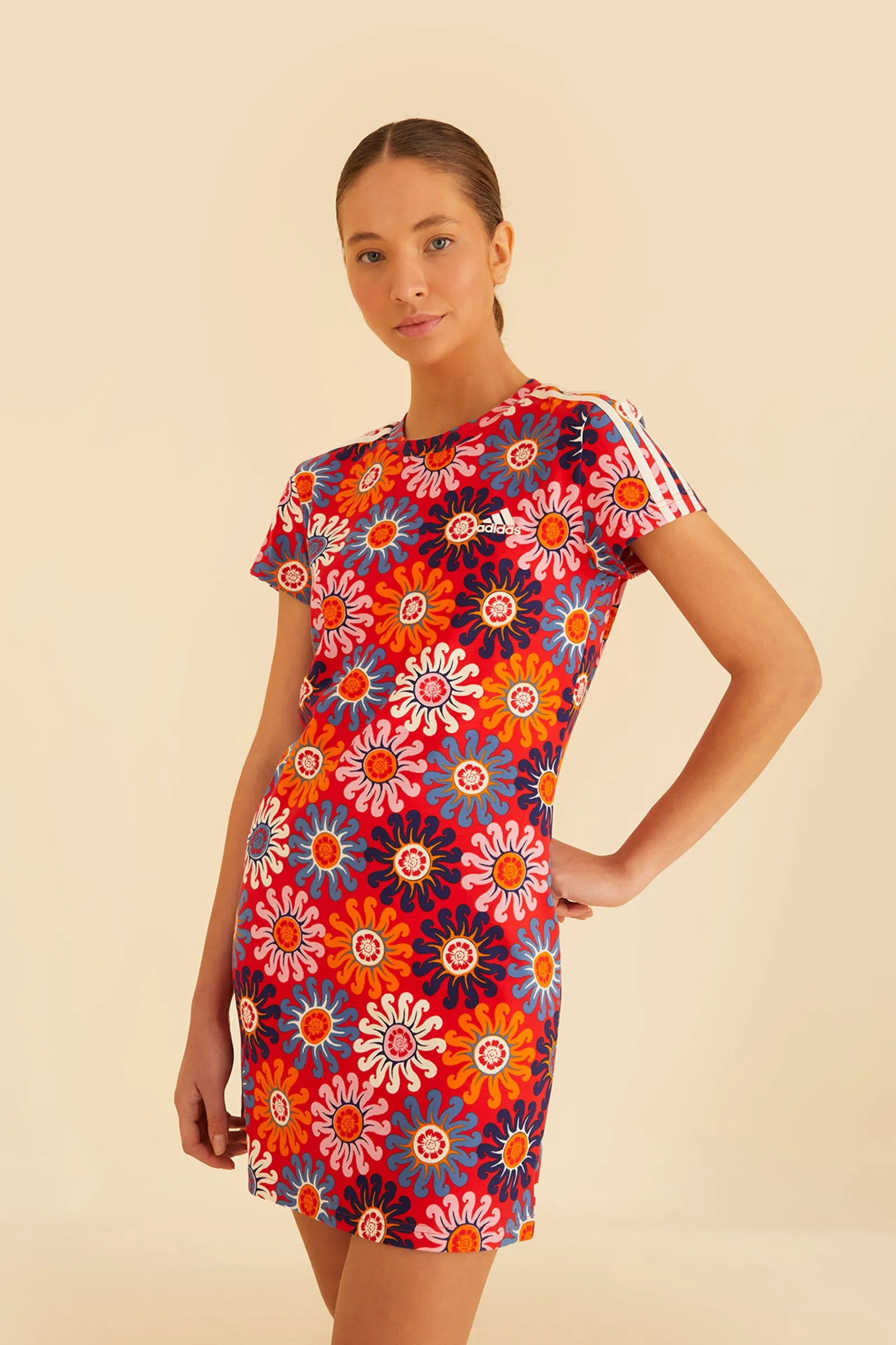  RED ADIDAS FARM DRESS