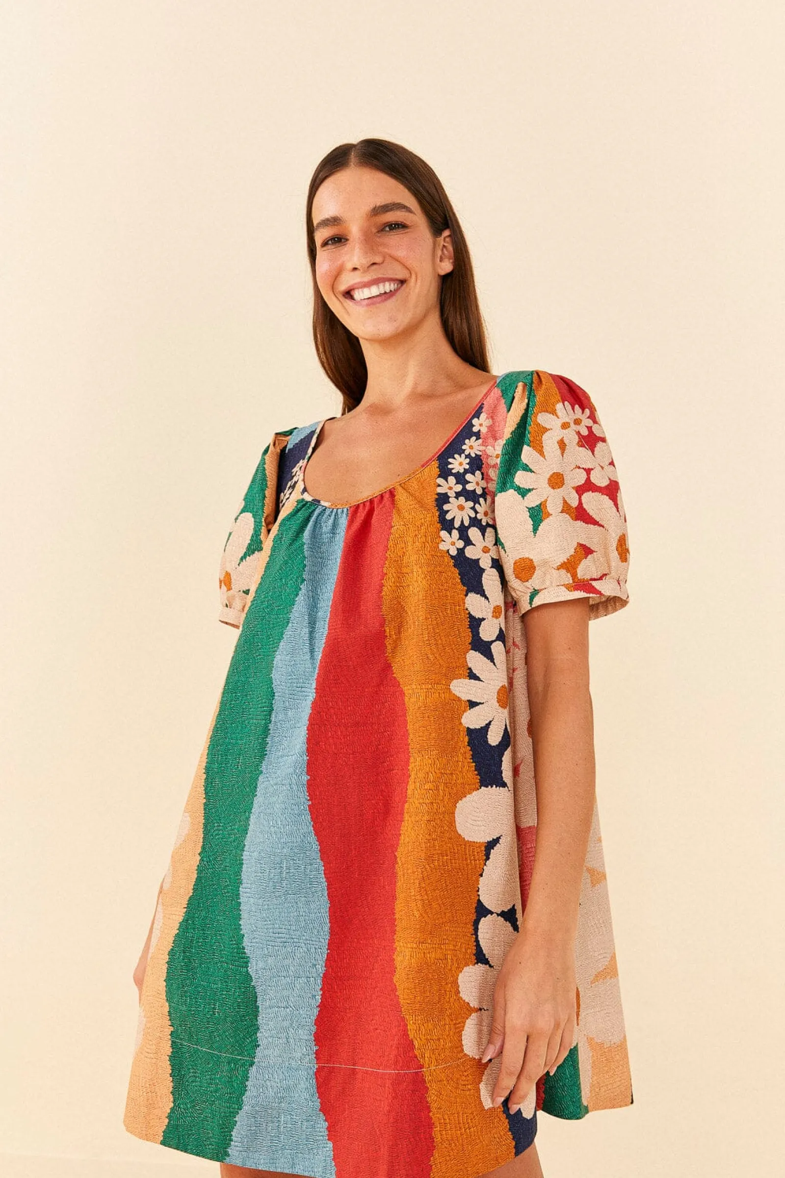  SUPER FUN DAISY ORGANIC COTTON MINI DRESS