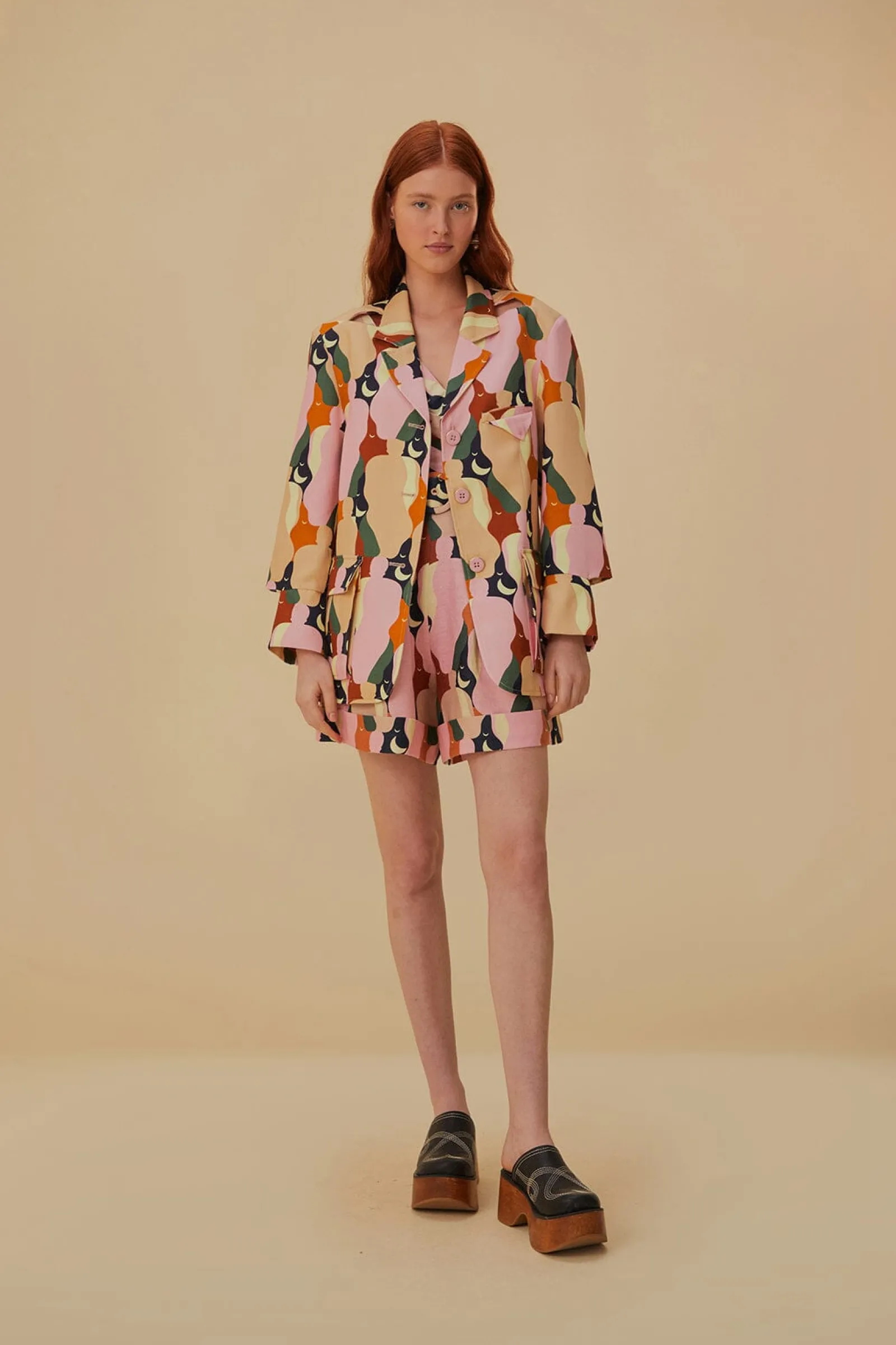 THE KISS MULTICOLOR CUT OUT BLAZER