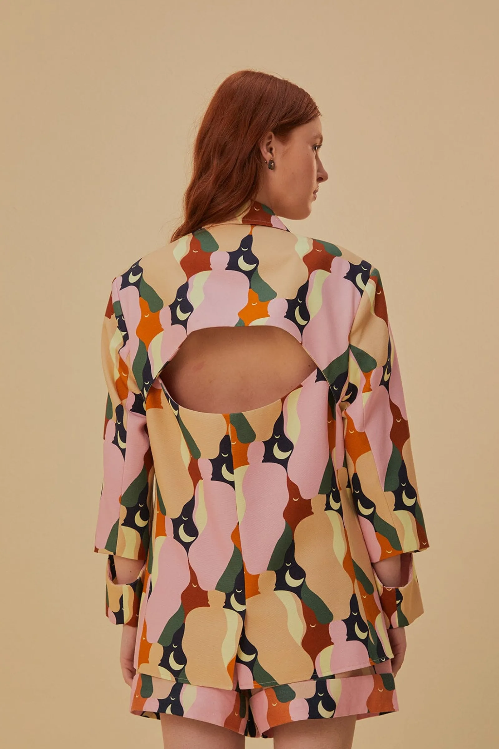 THE KISS MULTICOLOR CUT OUT BLAZER