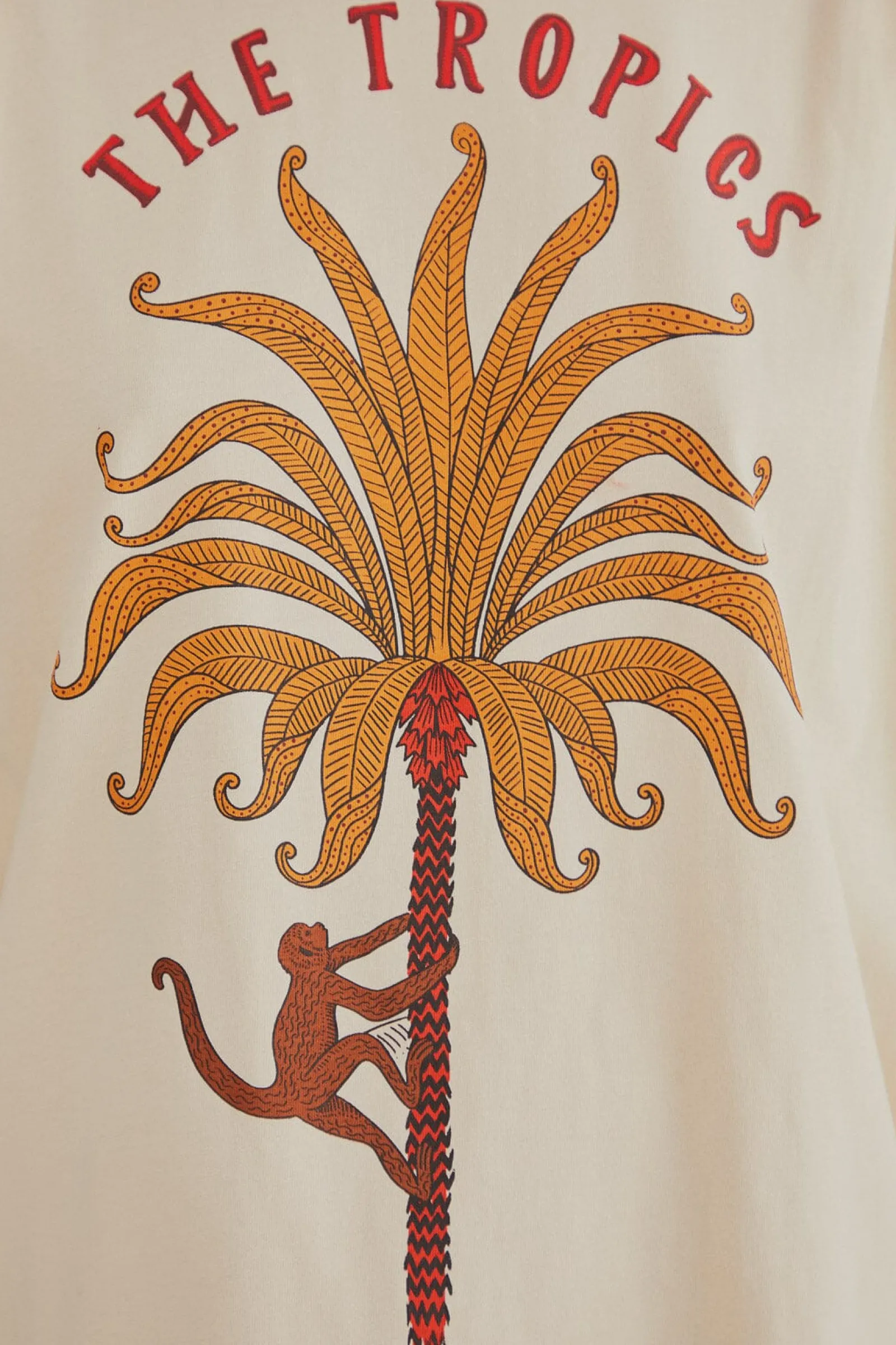 THE TROPICS PLEAT ORGANIC COTTON T-SHIRT