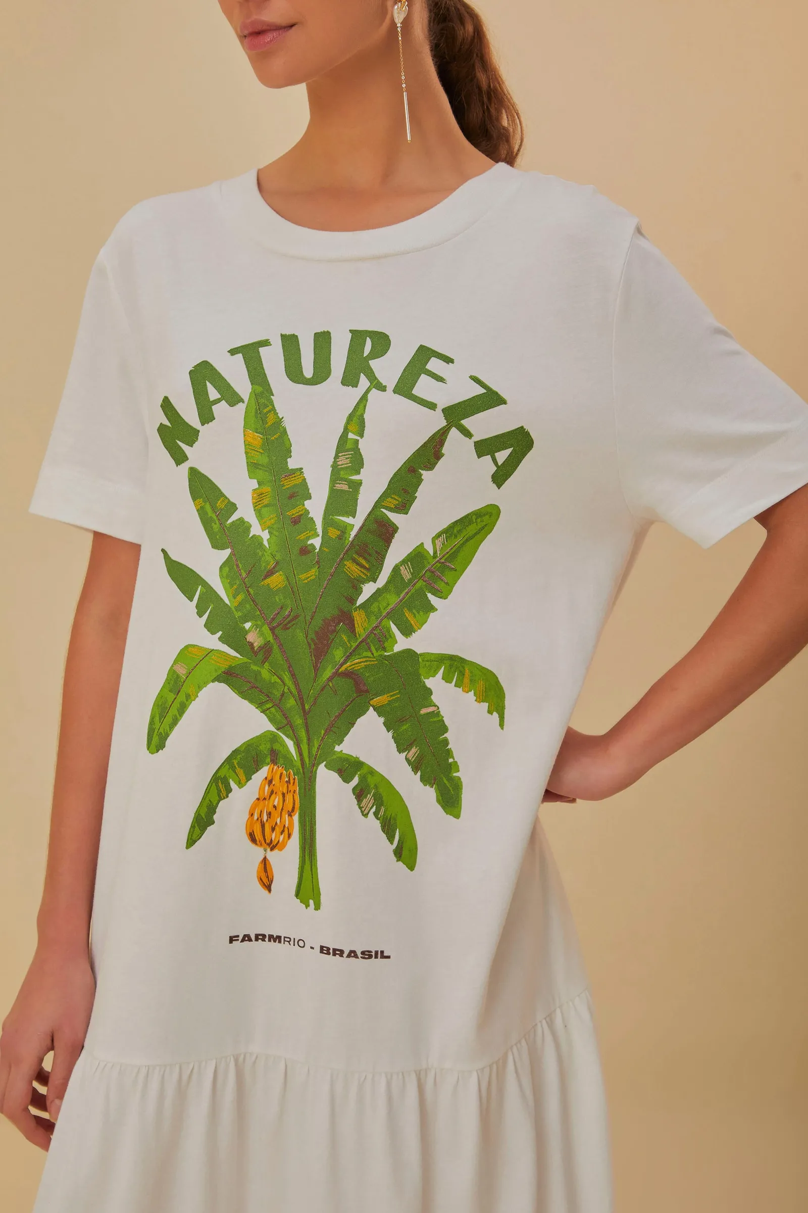 WHITE NATUREZA ORGANIC COTTON MAXI DRESS