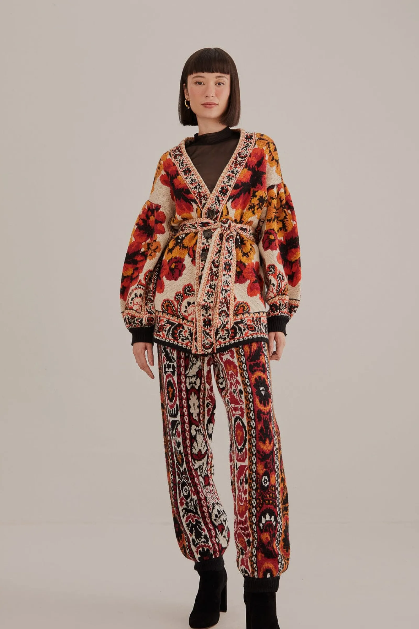  WINTER STRIPES KNIT JOGGING PANTS