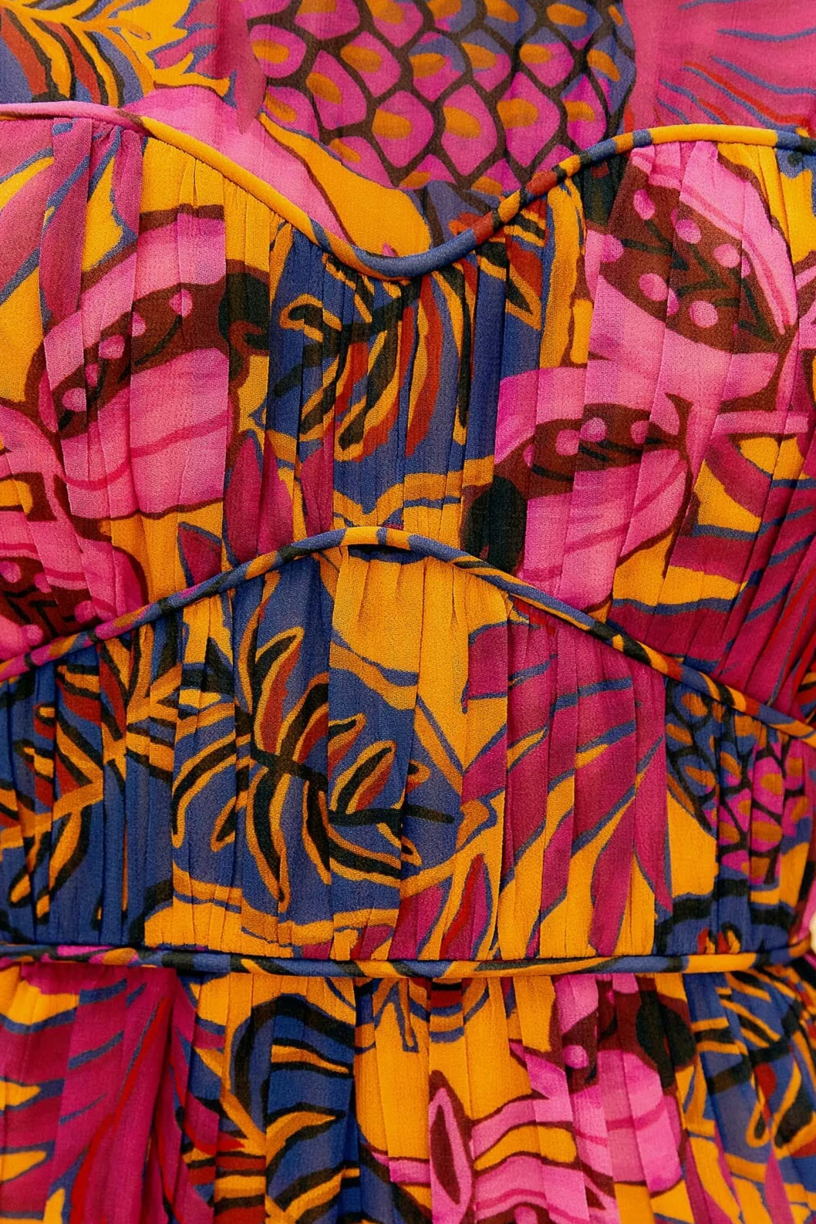 YELLOW FRUIT DREAM LONG SLEEVE MINI DRESS