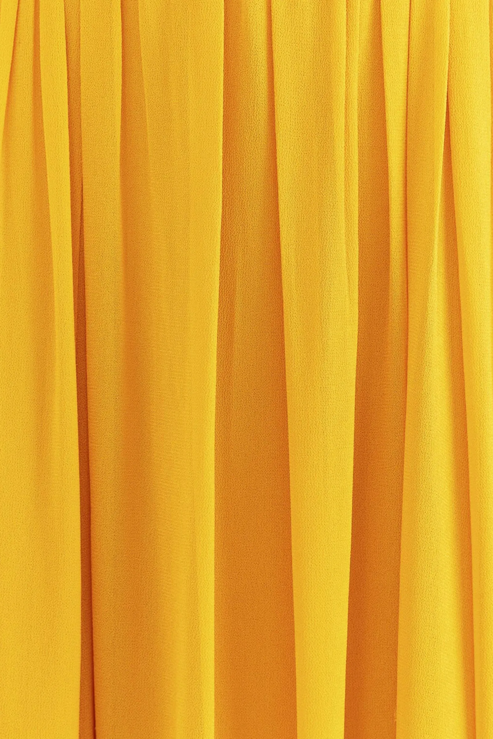 YELLOW SLEEVELESS MAXI DRESS WITH SUN BUCKLE